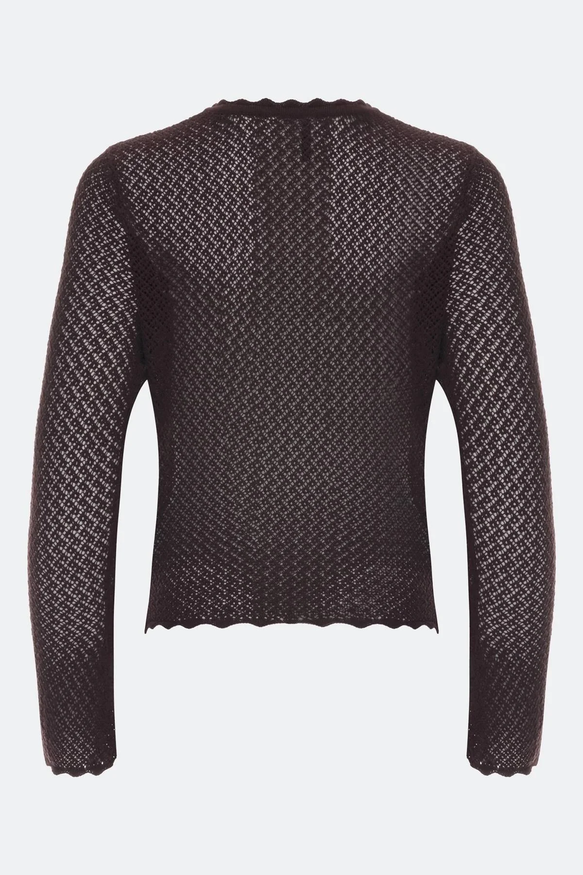 Лимитированная серия темно-коричневый джемпер с палантином, 48