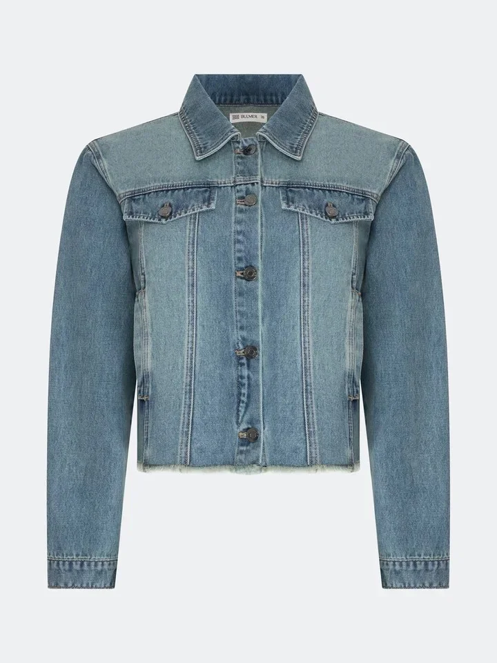 Укороченный джинсовый жакет Row hem, 46