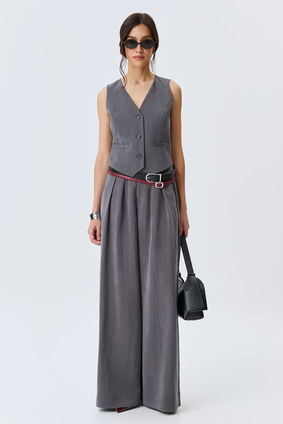 Укороченный жилет из лиоцелла, 50