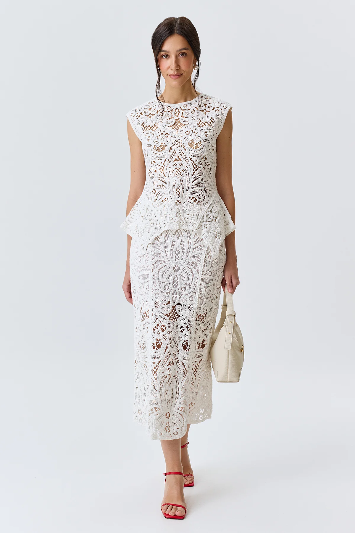 Ажурная кружевная юбка, 48