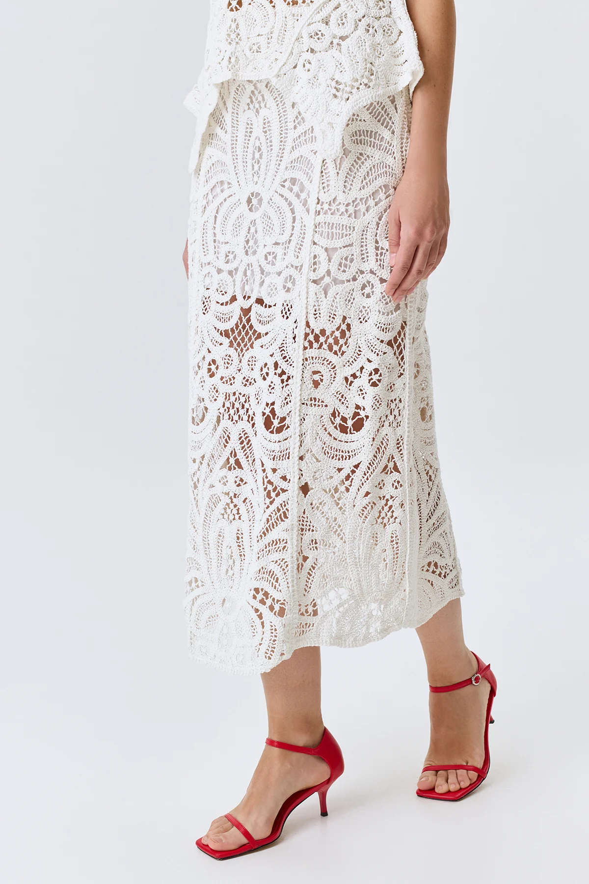 Ажурная кружевная юбка, 48