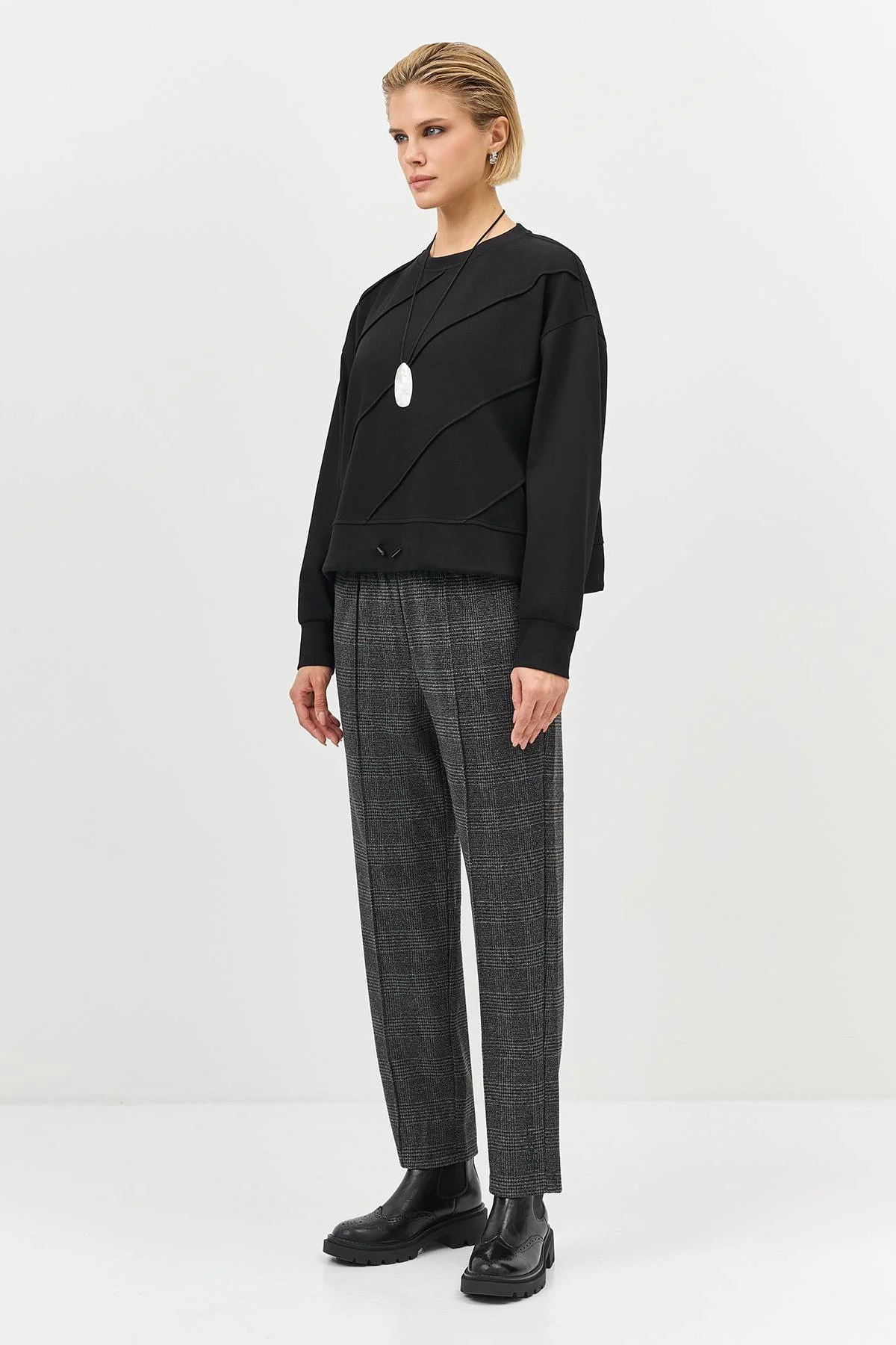 Лимитированная серия утепленные брюки в клетку и ремень, 46