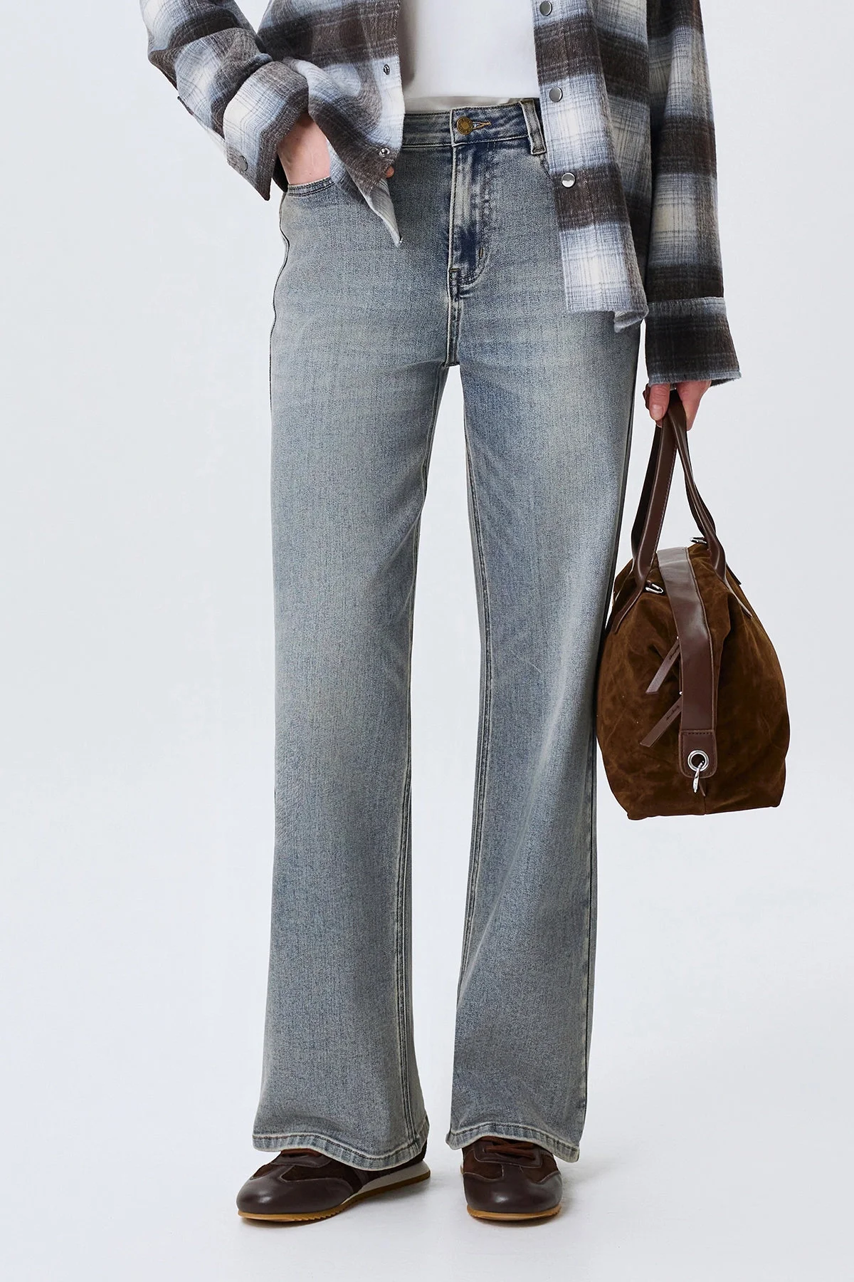 Светлые джинсы Straight fit, 52