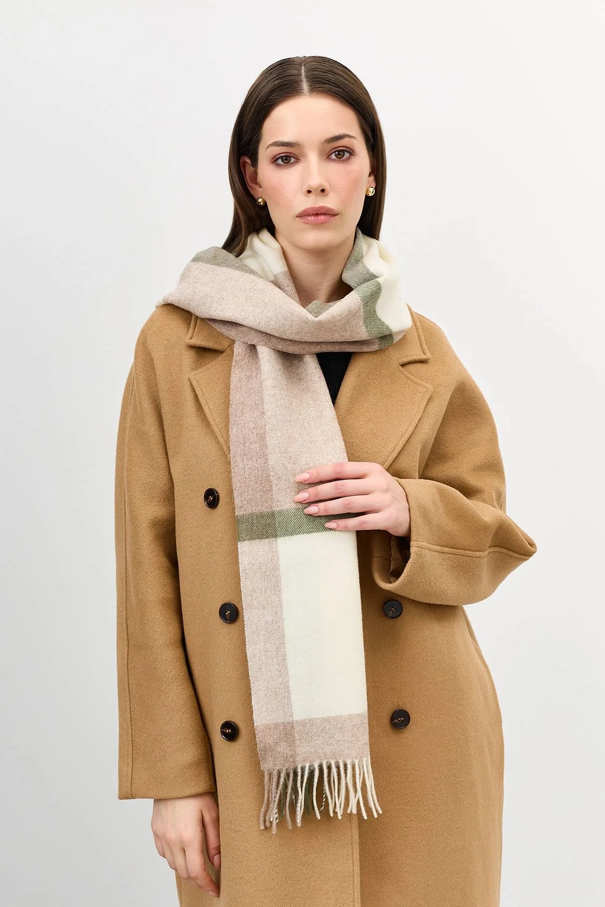 Шерстяной шарф в клетку, One