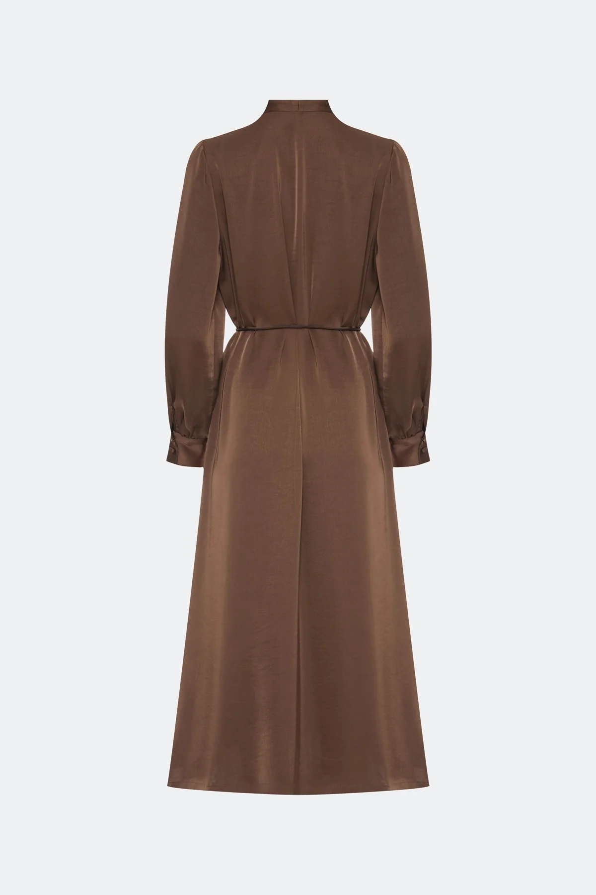 Сатиновое платье-рубашка из 100% вискозы, 44