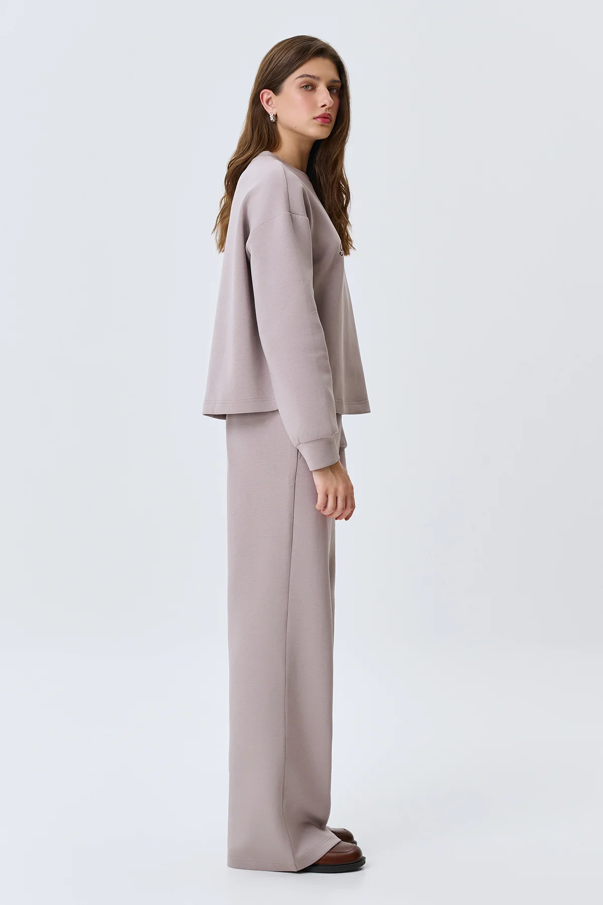 Прямые трикотажные брюки, 42