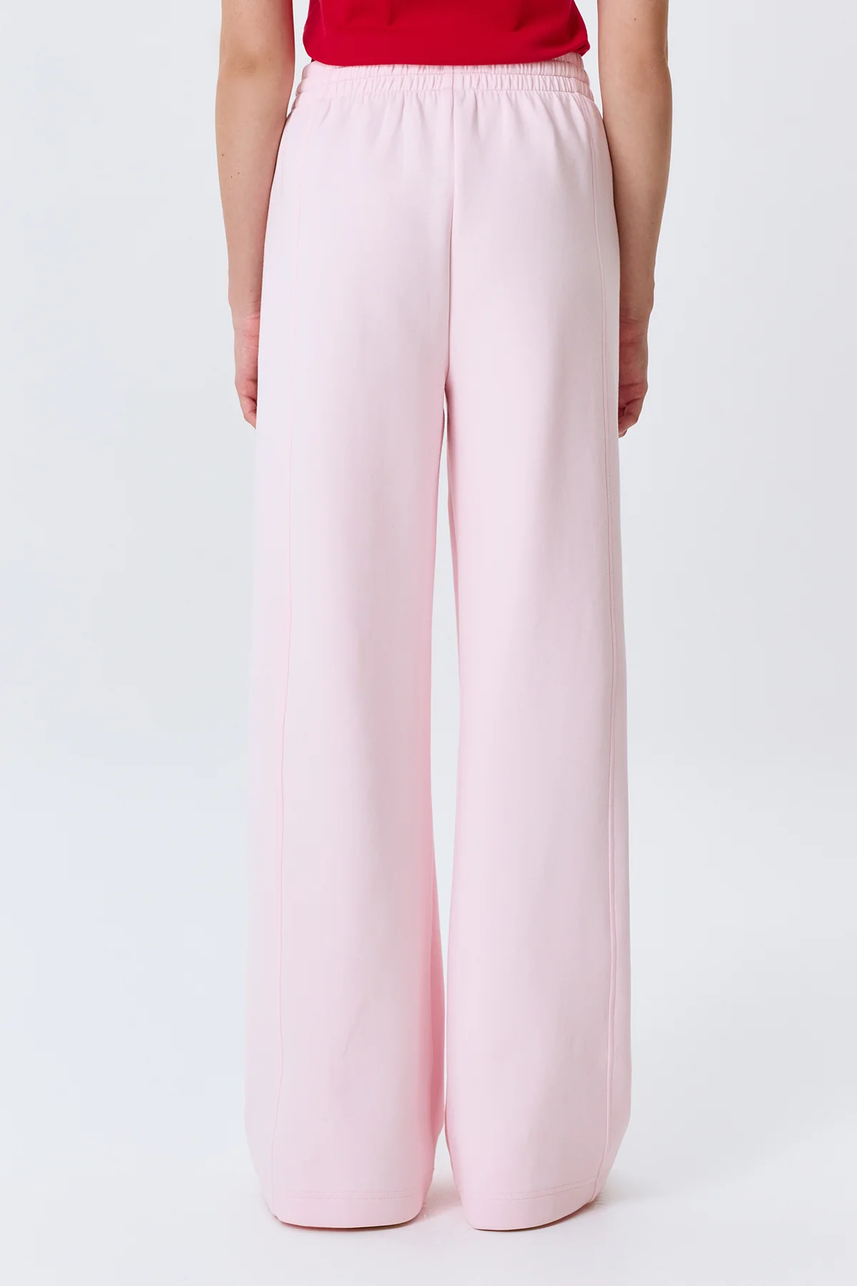 Трикотажные розовые брюки из хлопка, 50