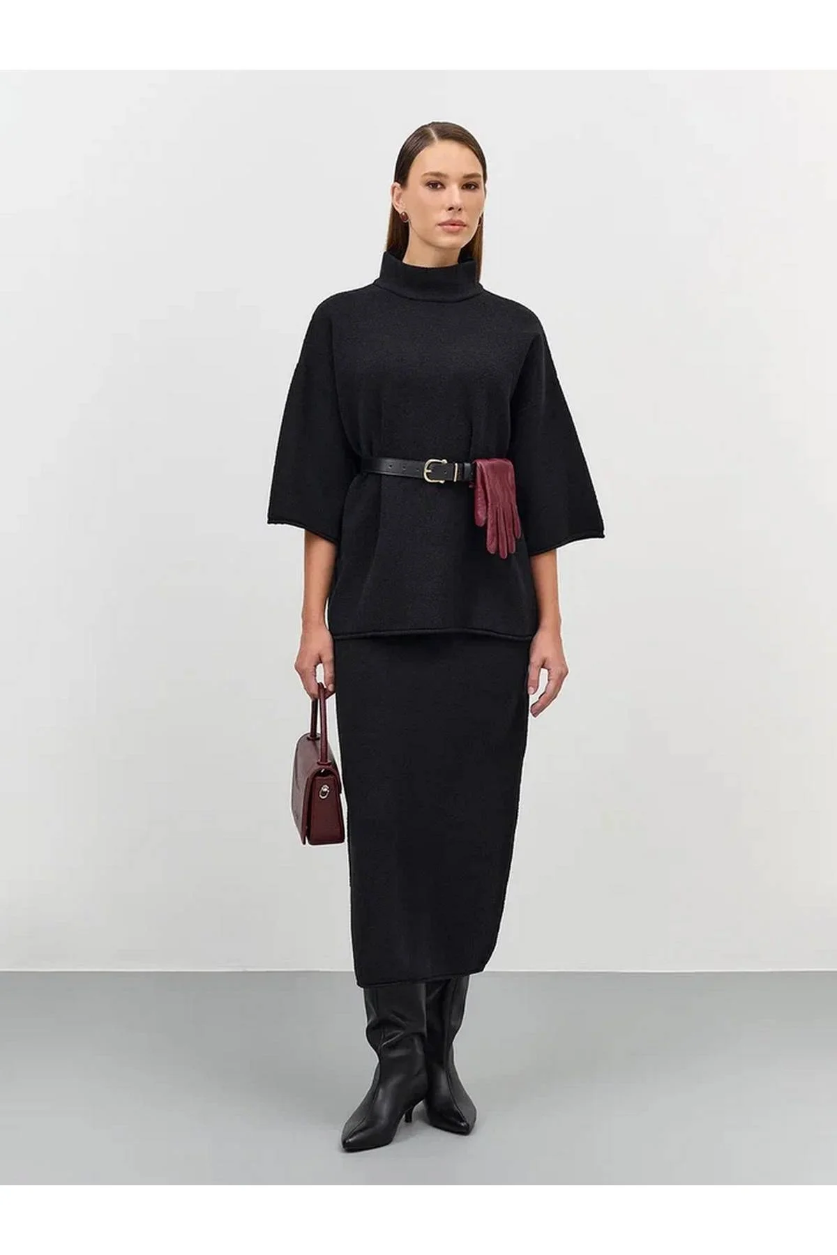 Элегантная юбка-макси с высокой талией, 42