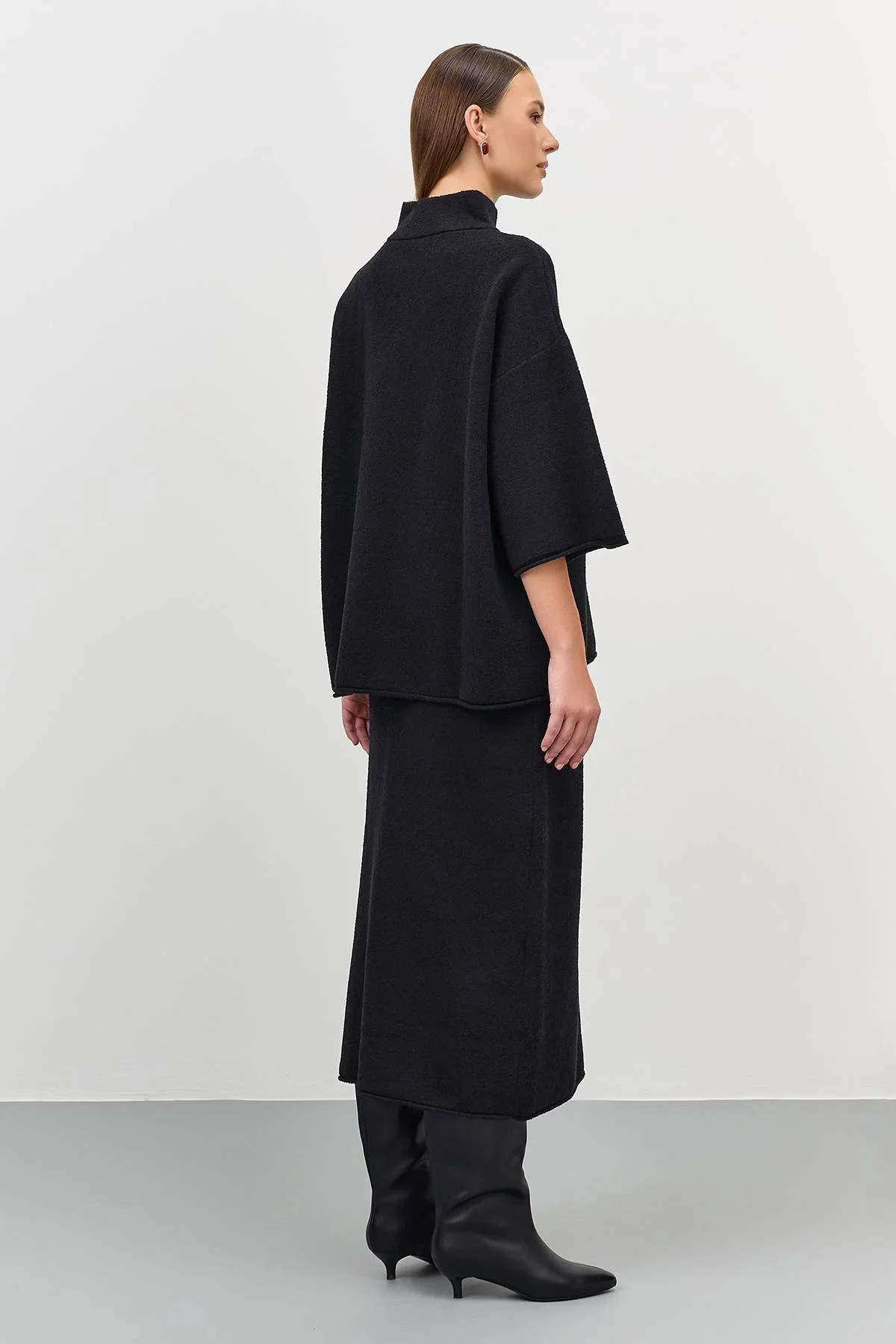 Oversize джемпер из текстурной пряжи, 48