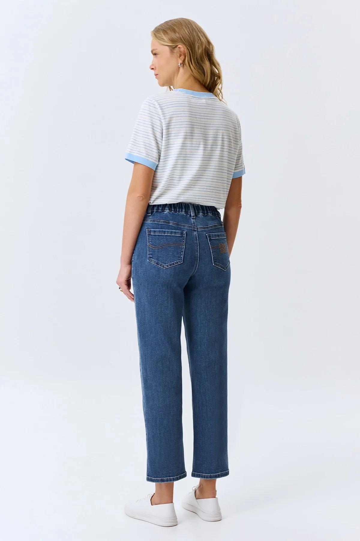 Джинсы Straight fit с акцентными отворотами, 36