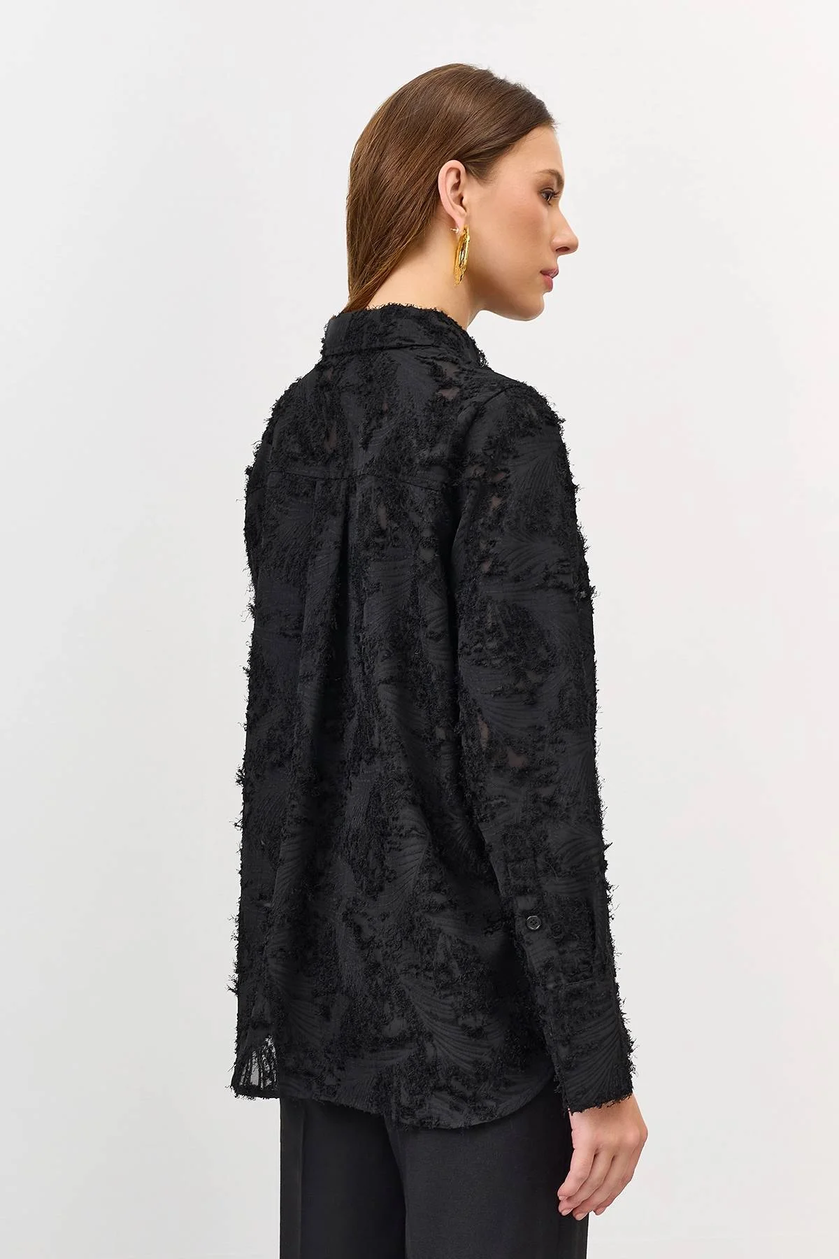 Блузка из фактурной ткани, 42