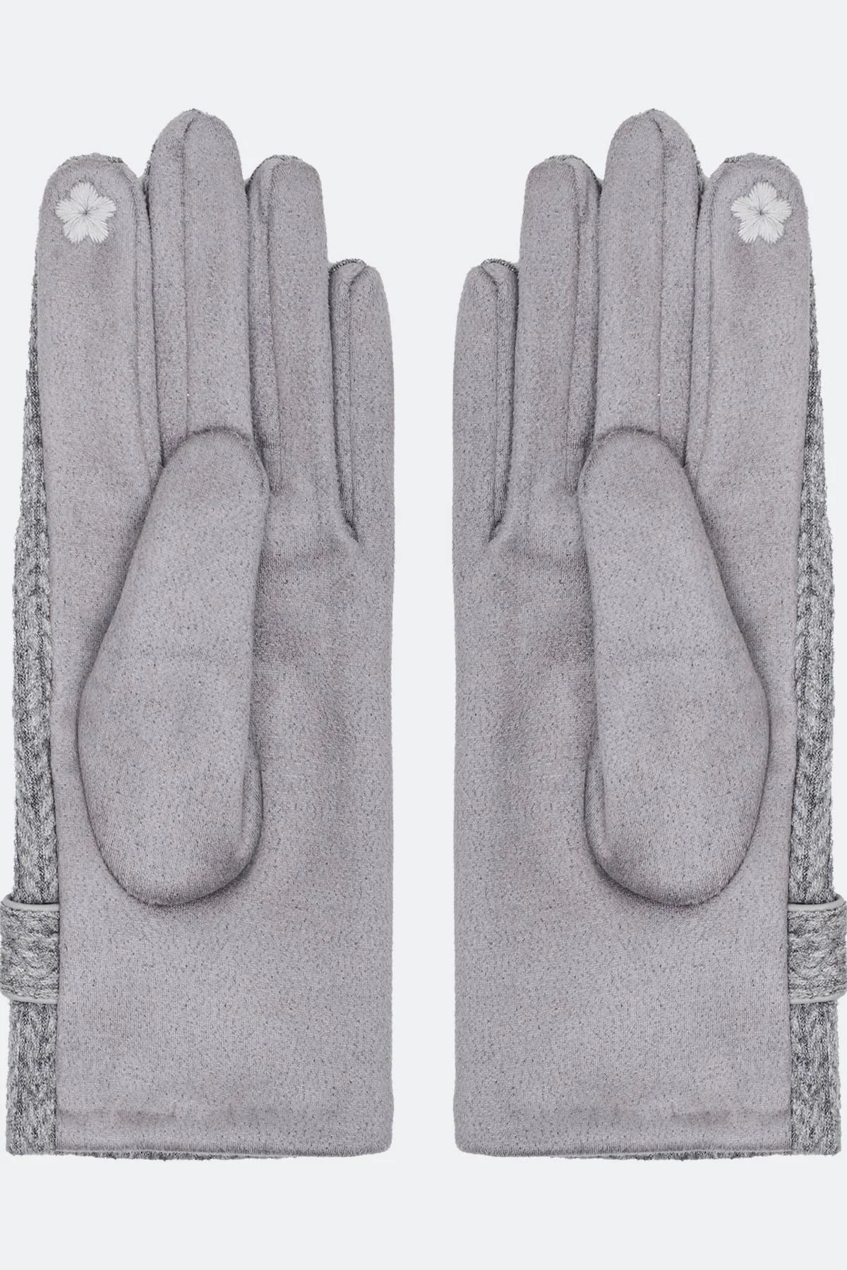 Комбинированные перчатки с хлястиками, One