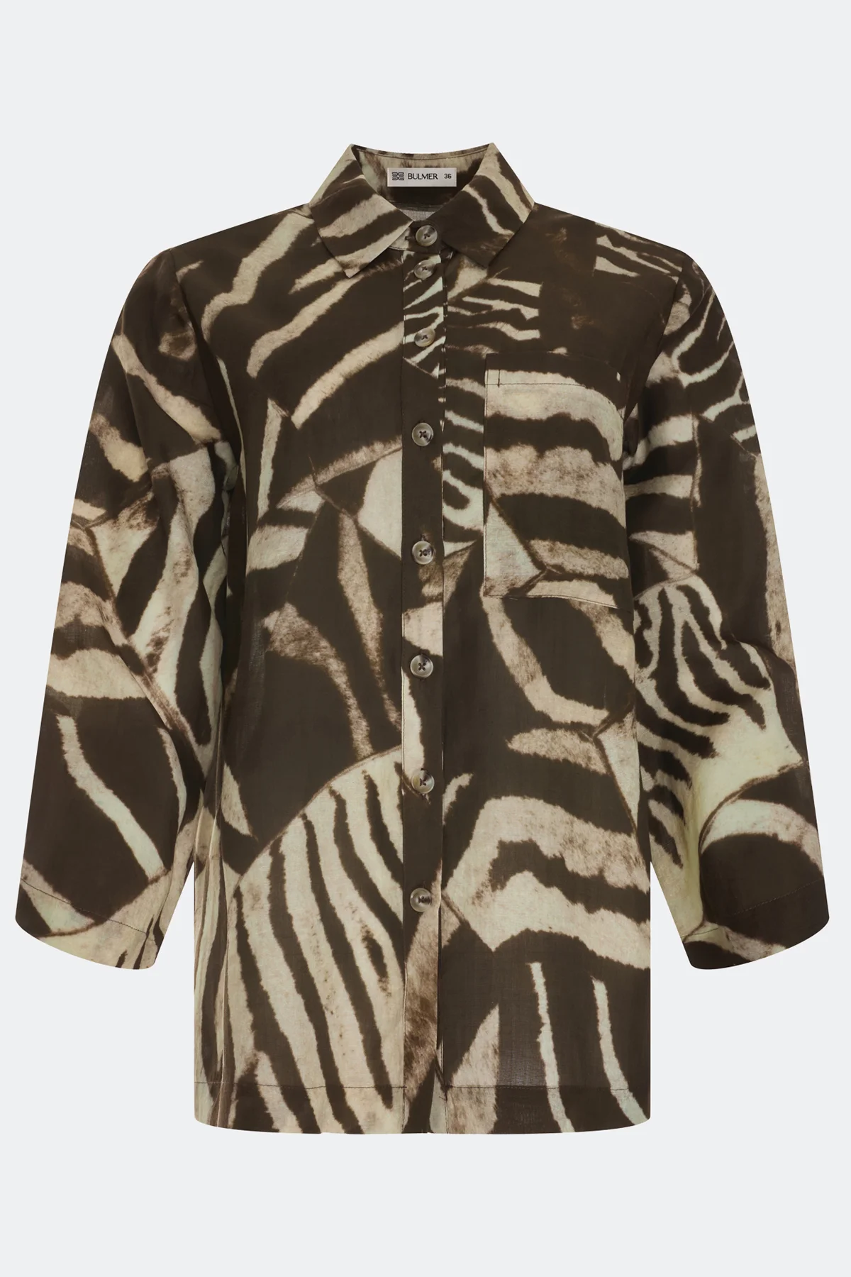 Блузка из тенселя в стиле "Сафари", 36