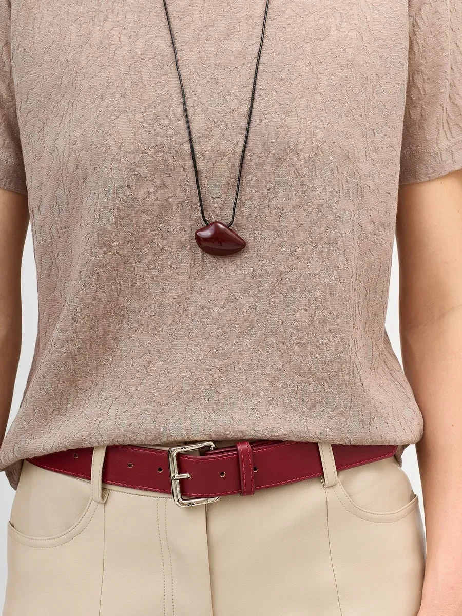 Ремень с металлической пряжкой, M