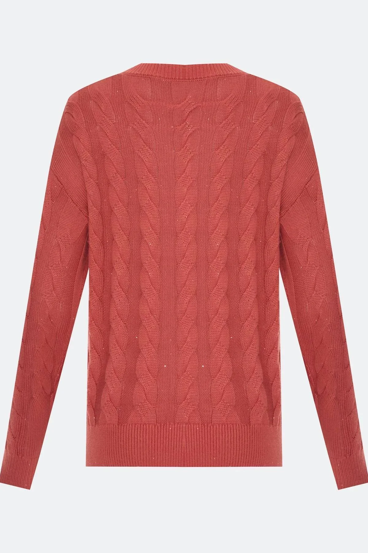 Яркий джемпер с косами, 36