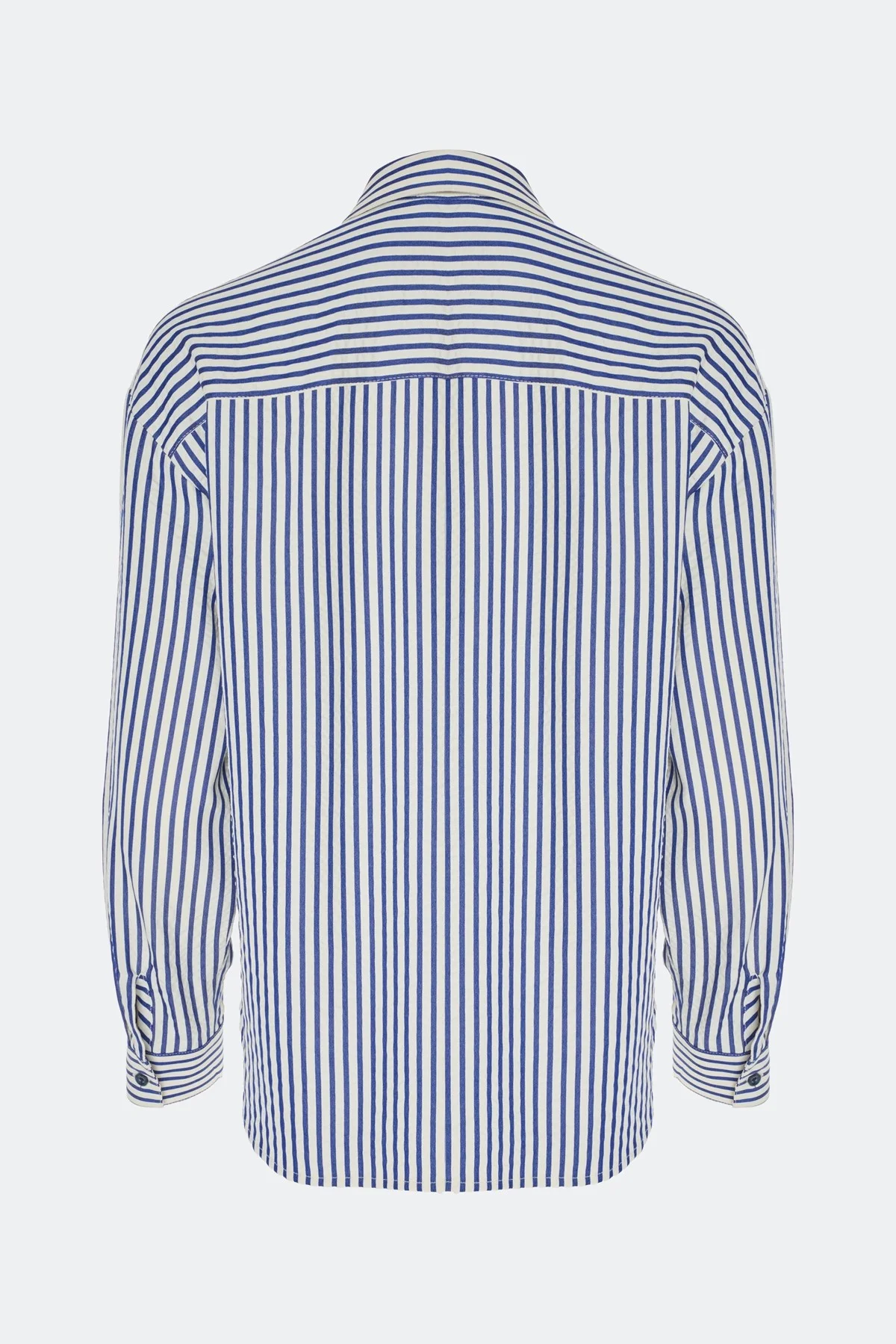 Блузка в тонкую полоску, 34