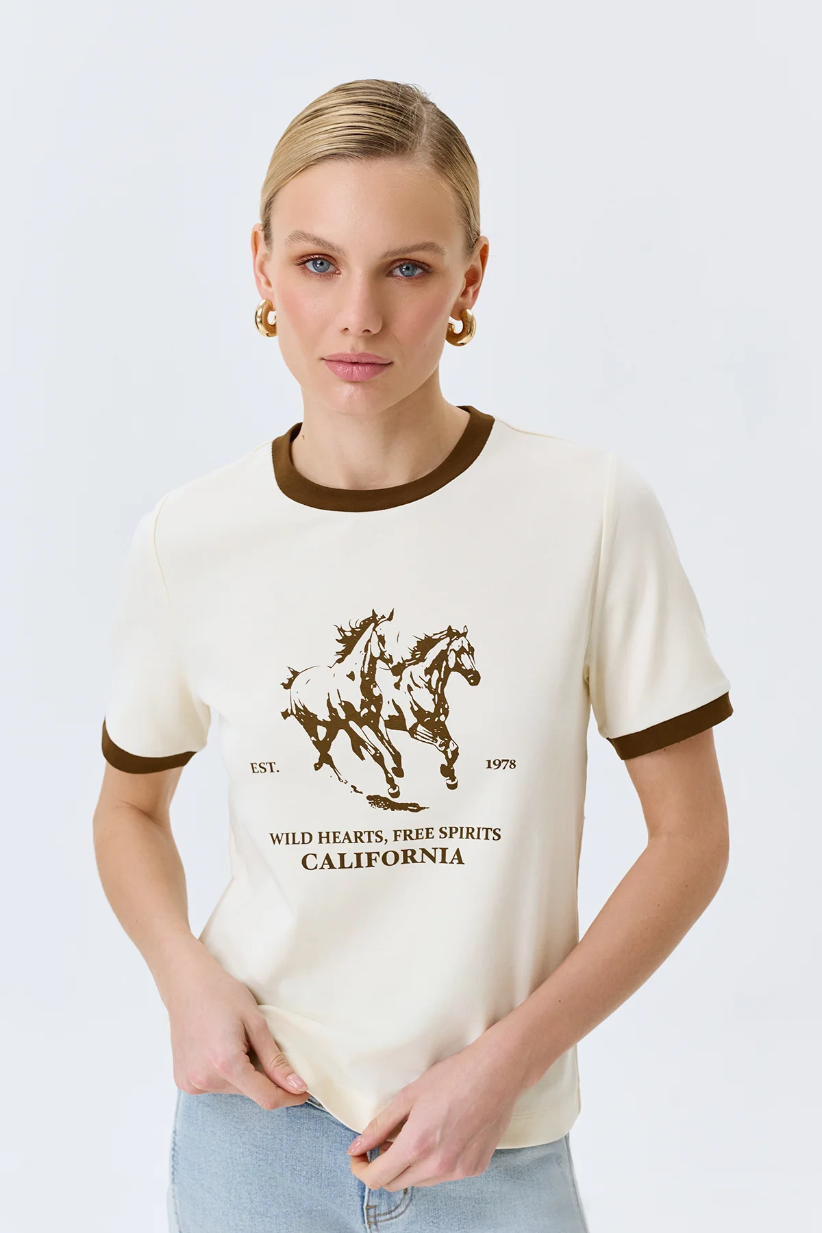 Футболка с принтом в стиле "Ретро", 48