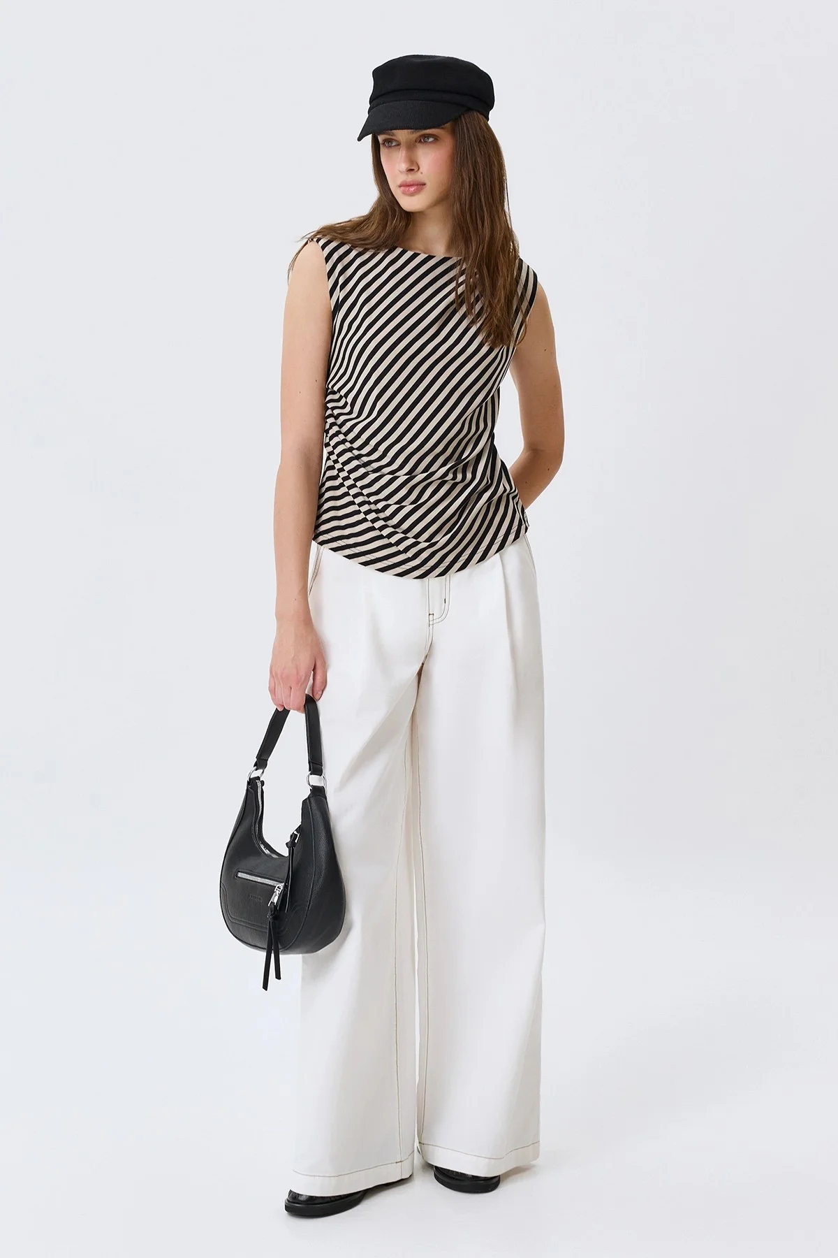 Сумка-багет из мягкой эко кожи, One