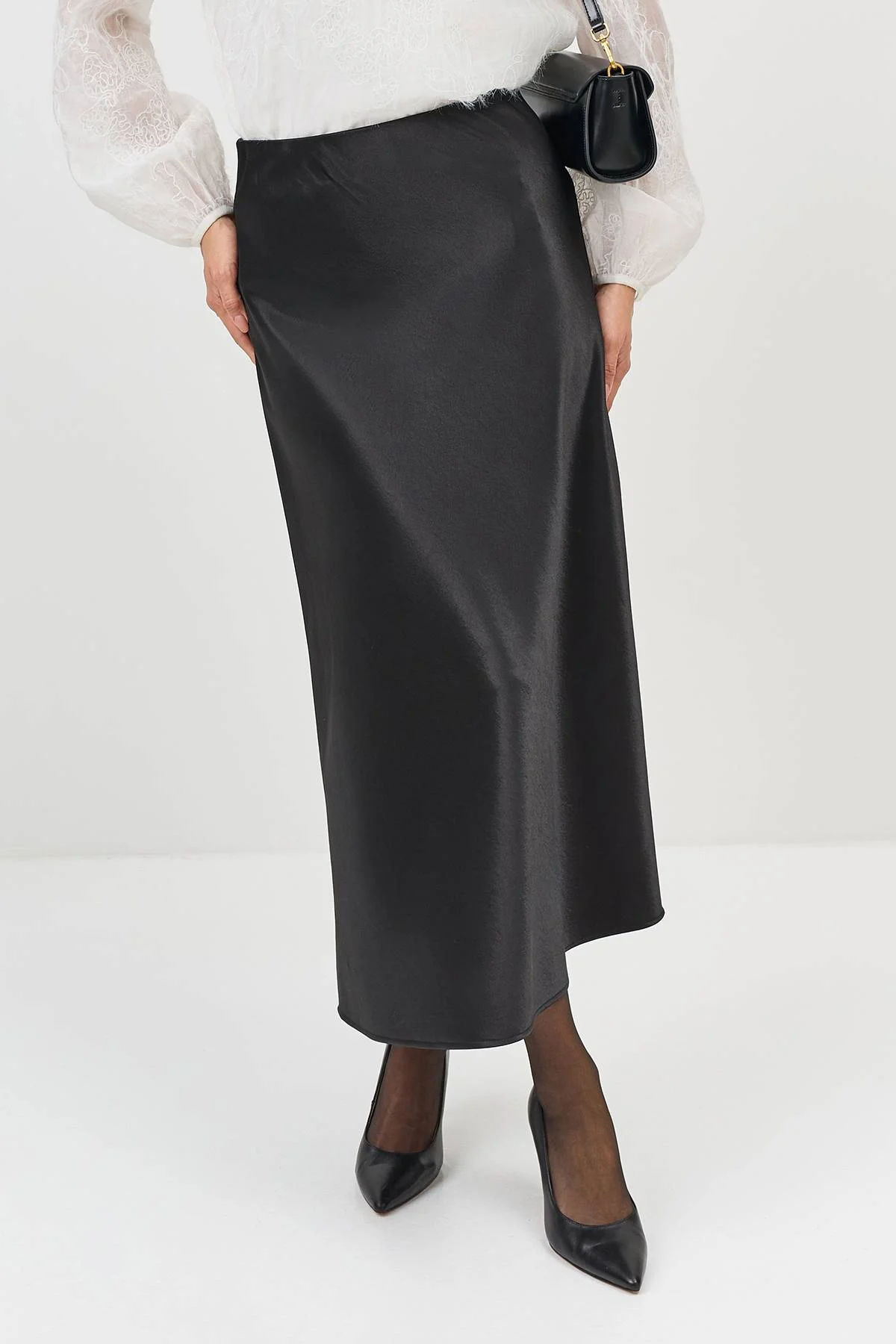 Лимитированная серия юбка из утепленного сатина и ремень, 34