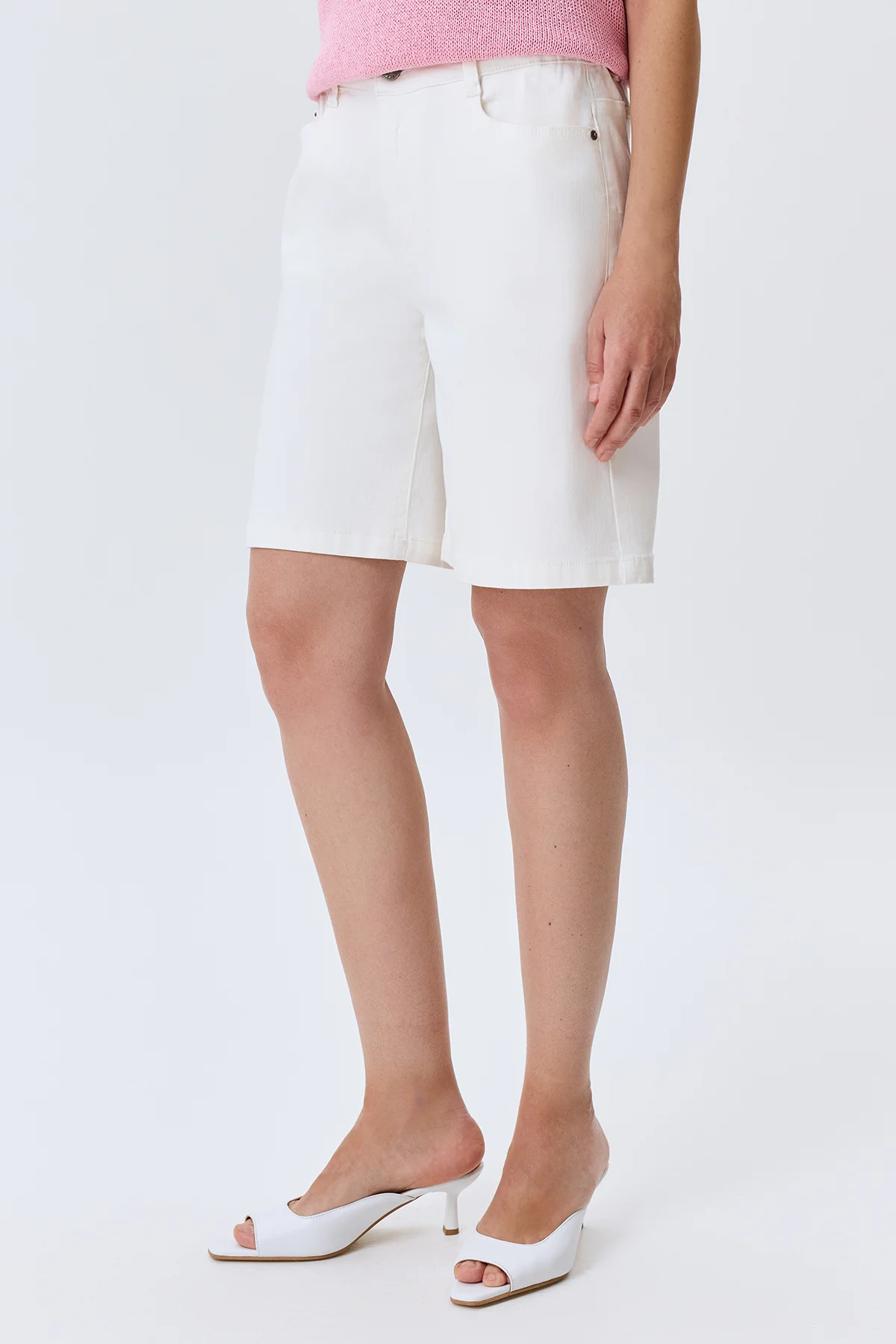 Белые шорты бермуды джинсовые, 42