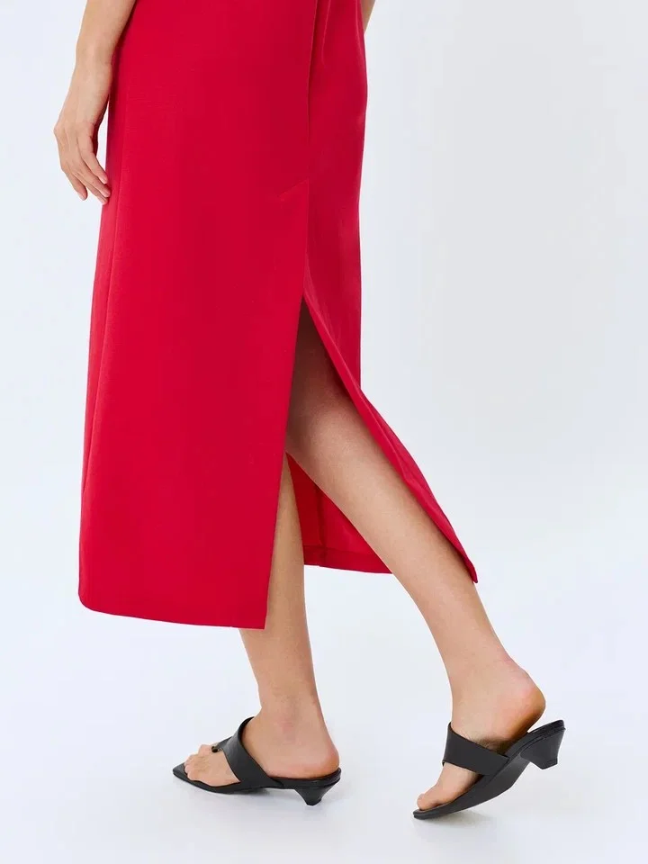 Платье длинное вечернее с разрезом, 44