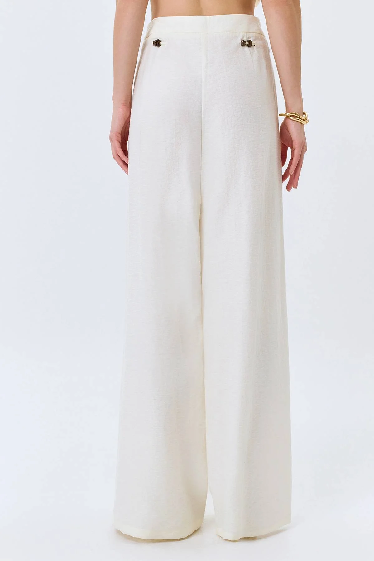 Широкие брюки с акцентным поясом, 52