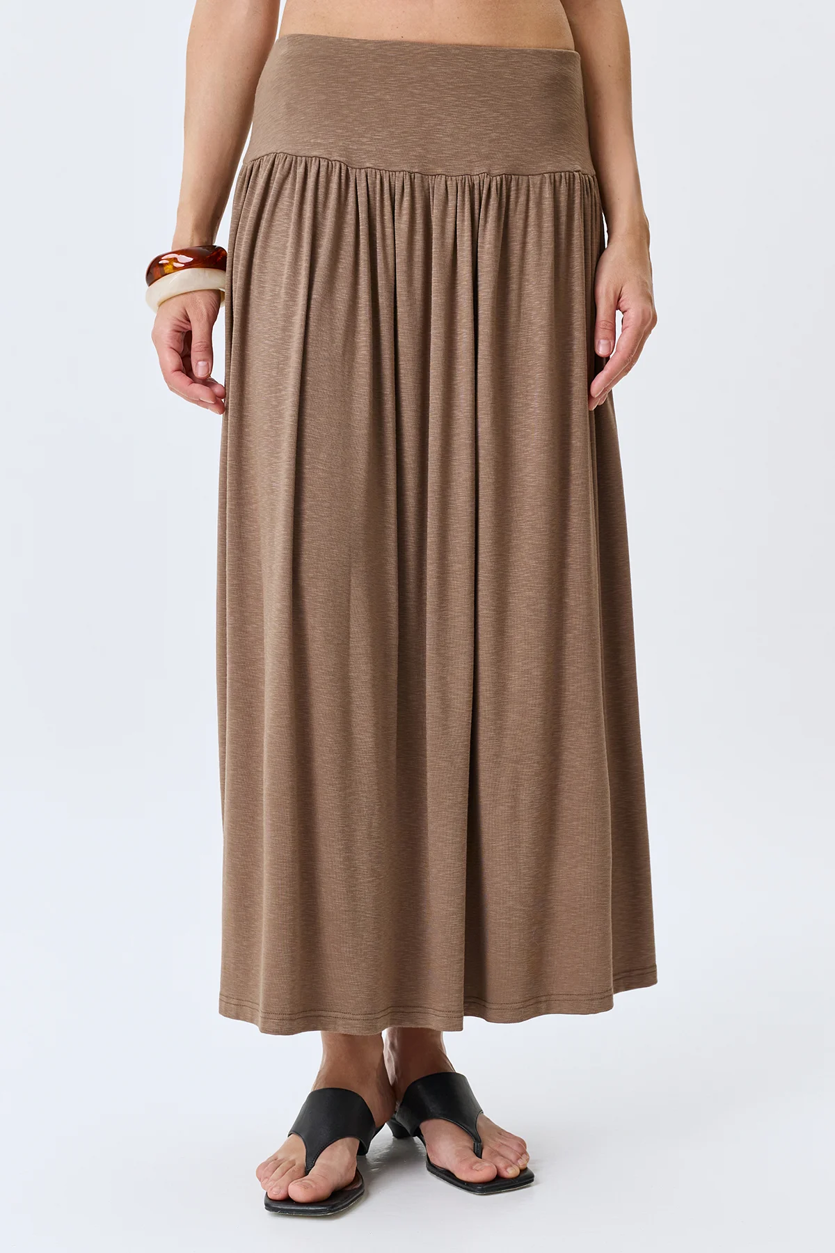 Свободная юбка в мягкую складку, 52