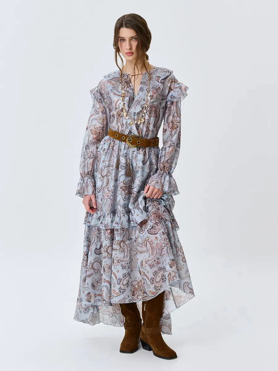 Платье с принтом в стиле "Бохо", 48