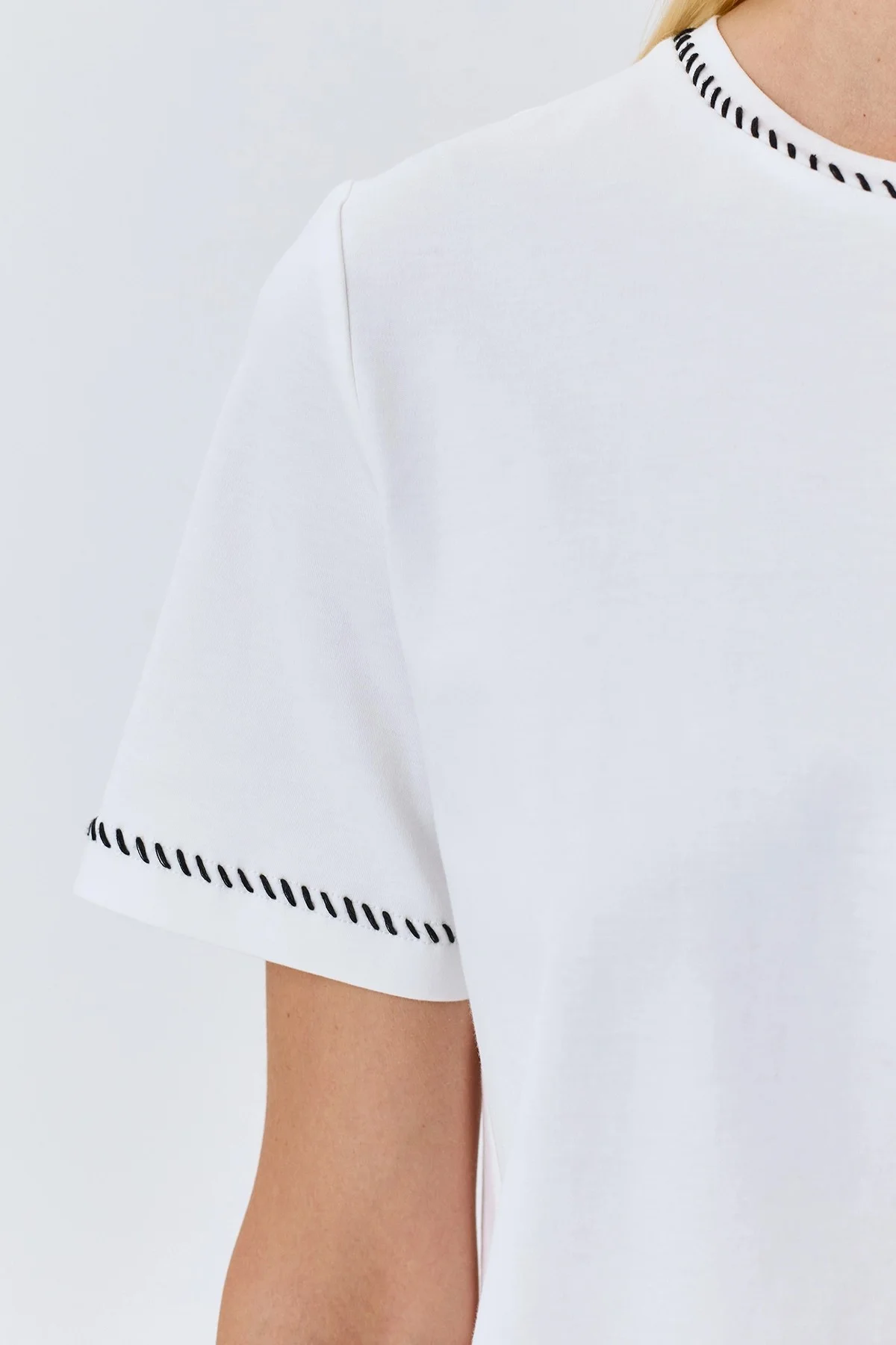 Футболка из 100% хлопка с ручным стежком, 40