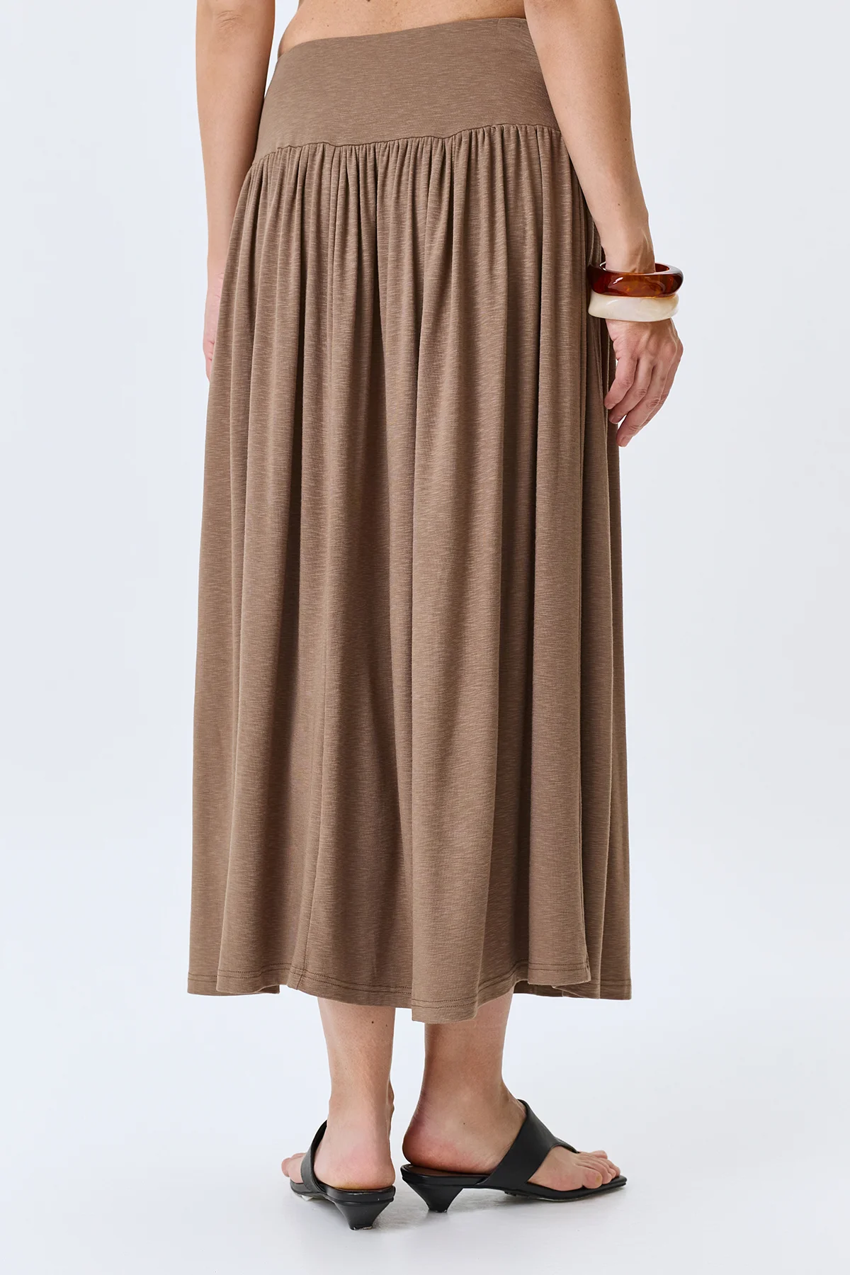 Свободная юбка в мягкую складку, 52