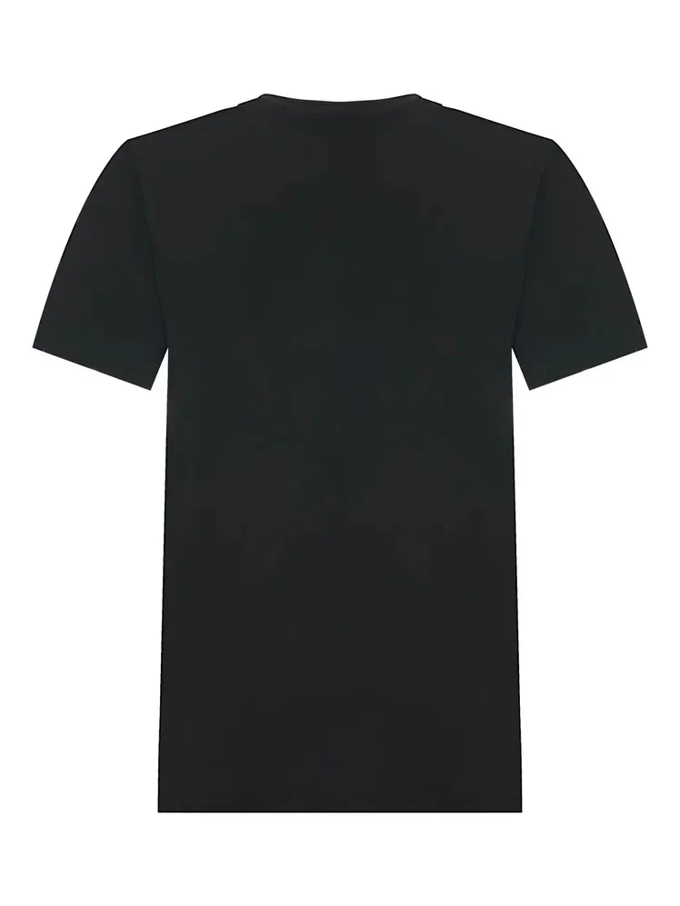Базовая черная футболка из эластичного хлопка, 52