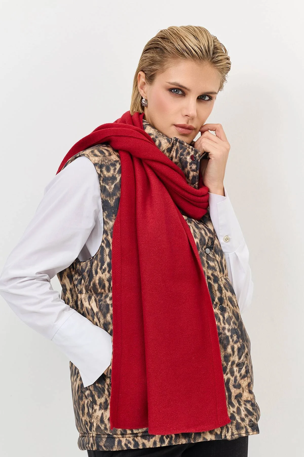 Вязаный шарф из 100% шерсти, One