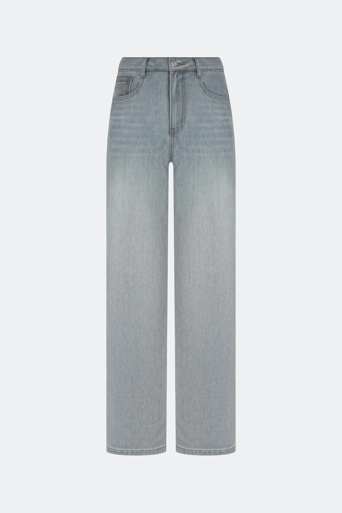 Прямые серые джинсы, 52