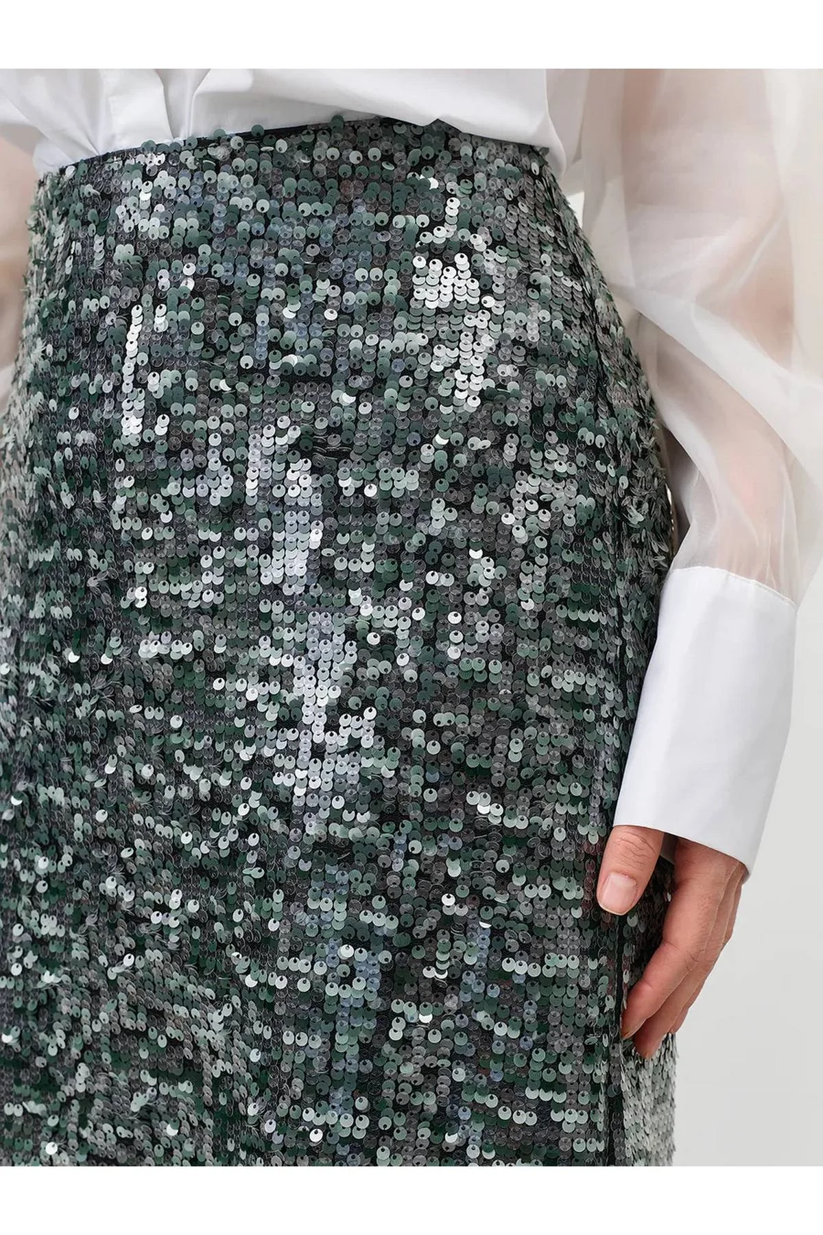 Лимитированная серия юбка с паетками и ремень, 50 Лимитированная серия юбка с паетками и ремень, 50