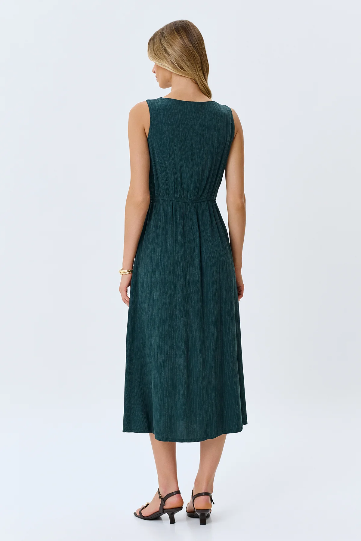 Платье из фактурного тенселя, 50