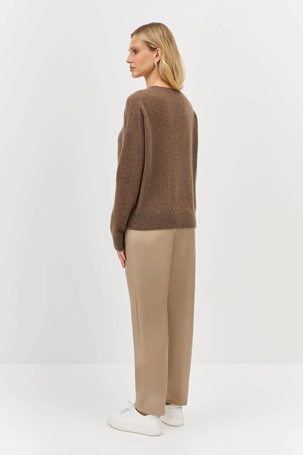 Лимитированная серия уютный джемпер из 100% кашемира и ремень, 44