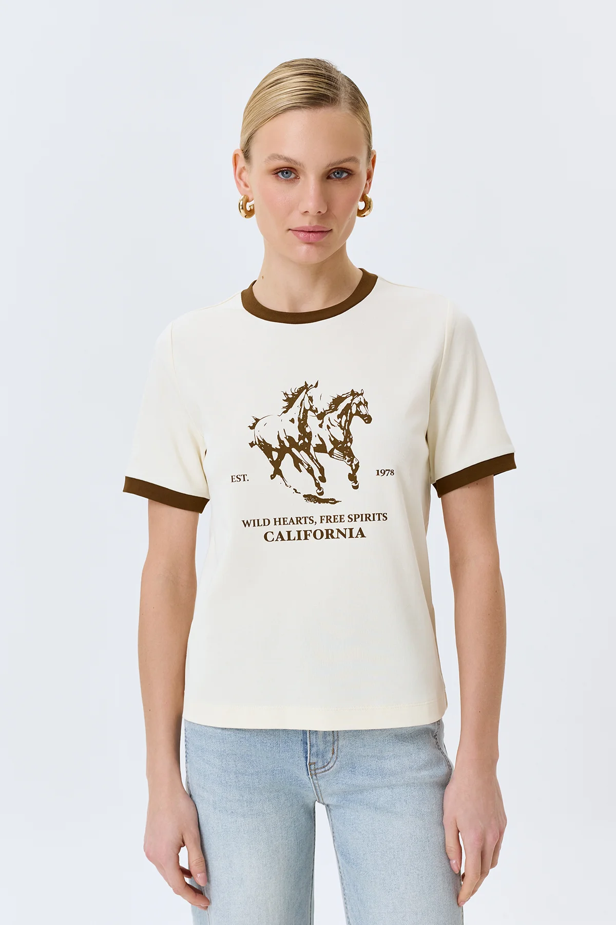 Футболка с принтом в стиле "Ретро", 42