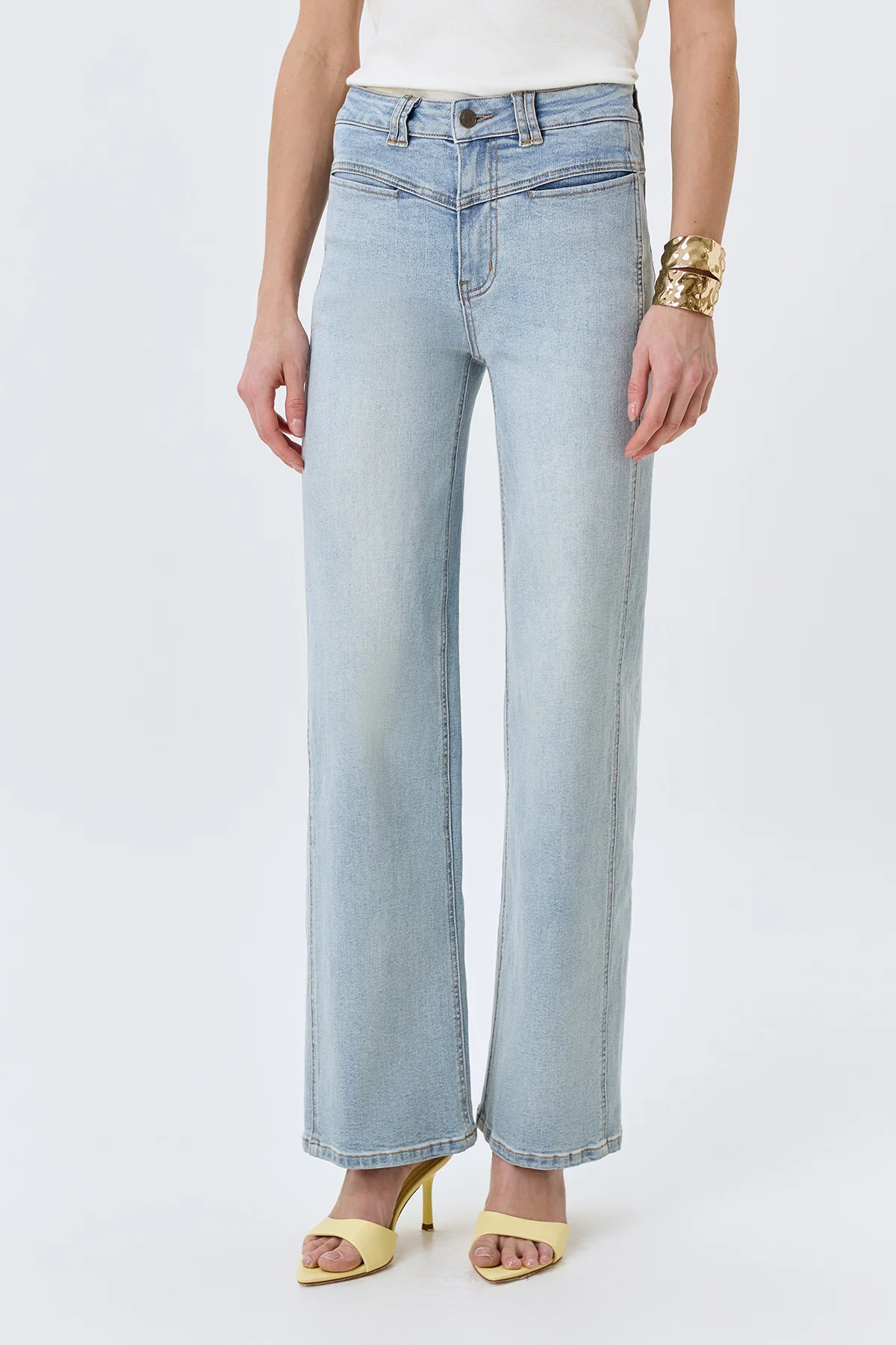 Свободные джинсы с деликатной варкой, 50