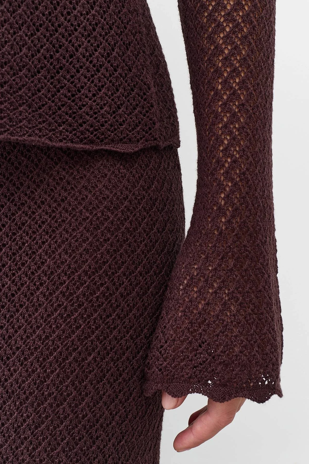 Ажурный полупрозрачный джемпер, 48