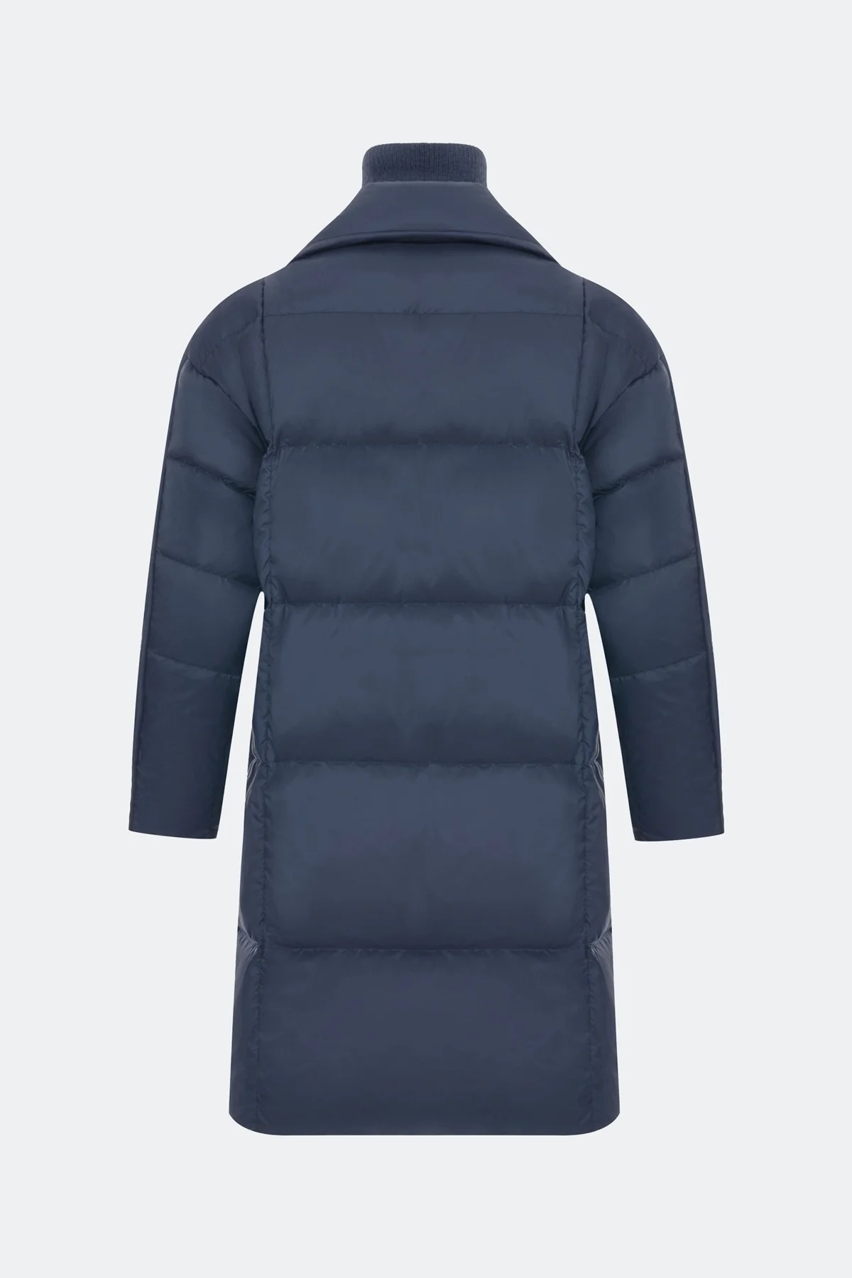 Пуховик на запах с трикотажной манишкой, 46