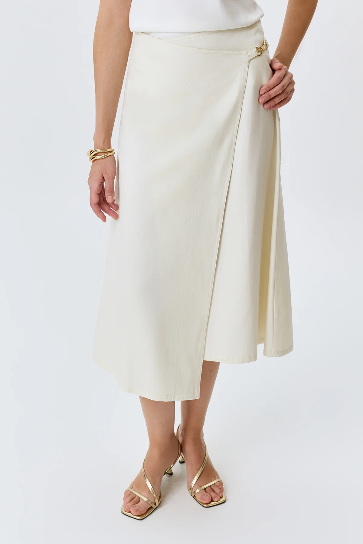 Асимметричная юбка на запах, 48