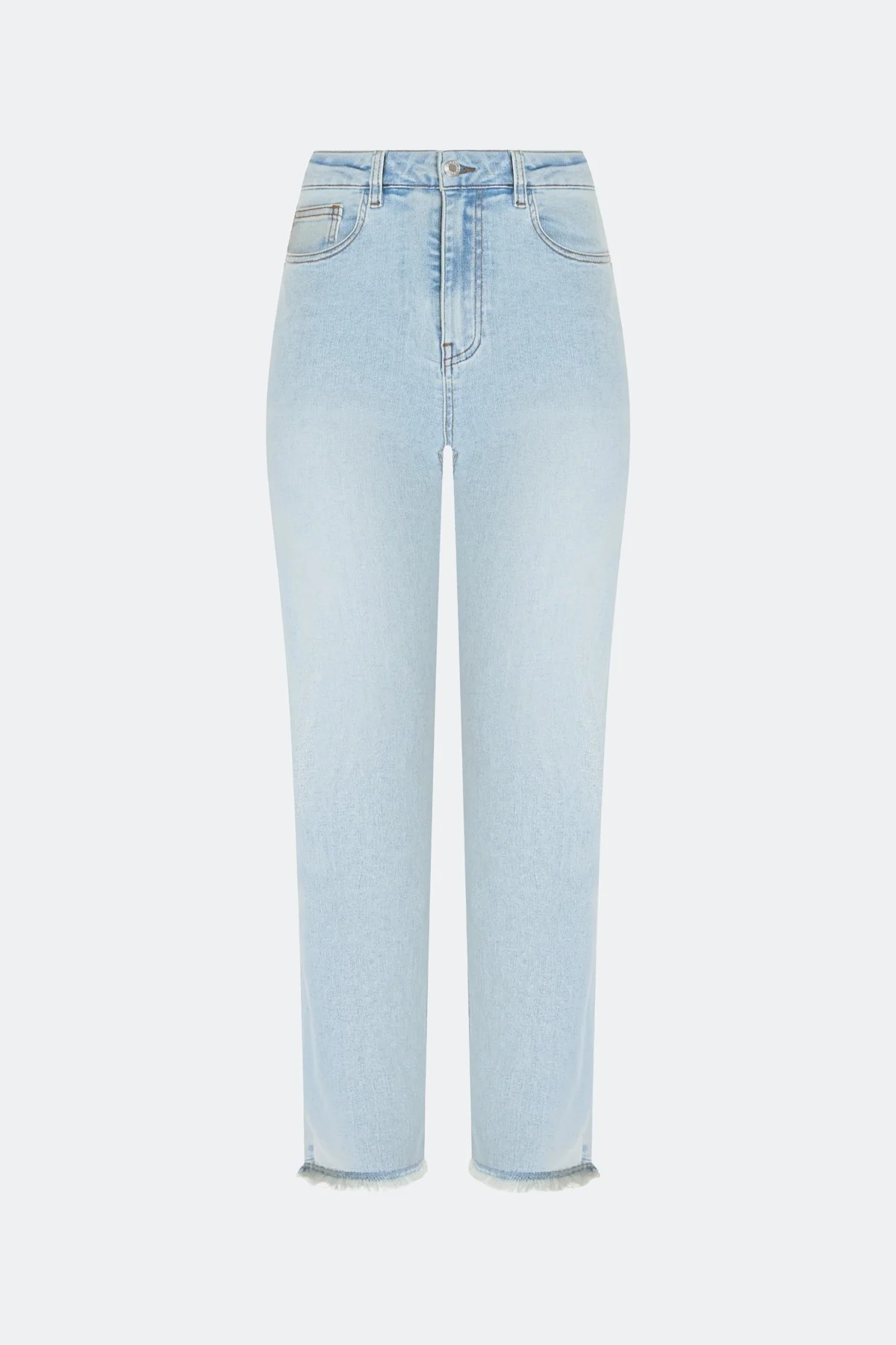 Светлые зауженные джинсы, 44