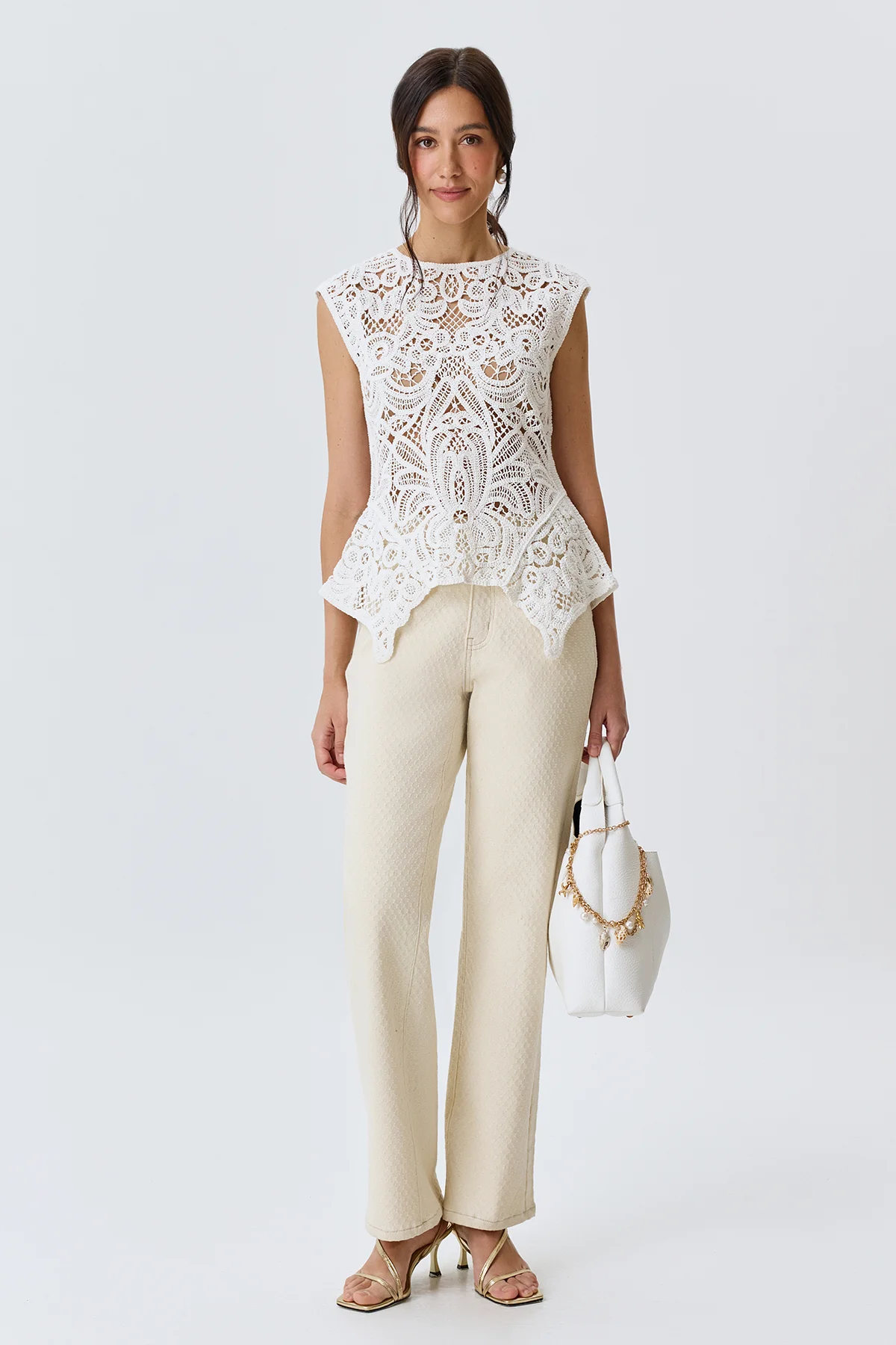 Жаккардовые джинсы прямого силуэта, 50