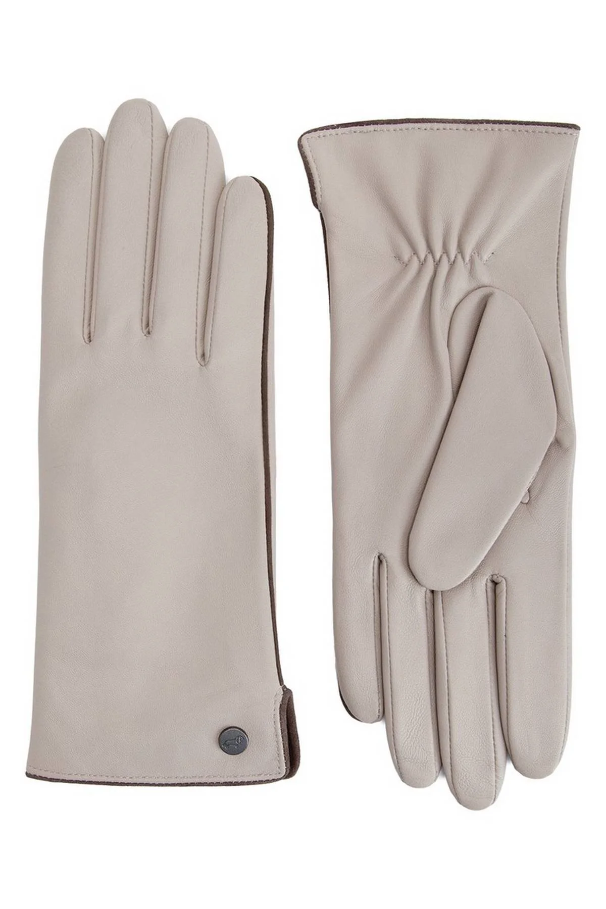 Перчатки серо-бежевые, 8