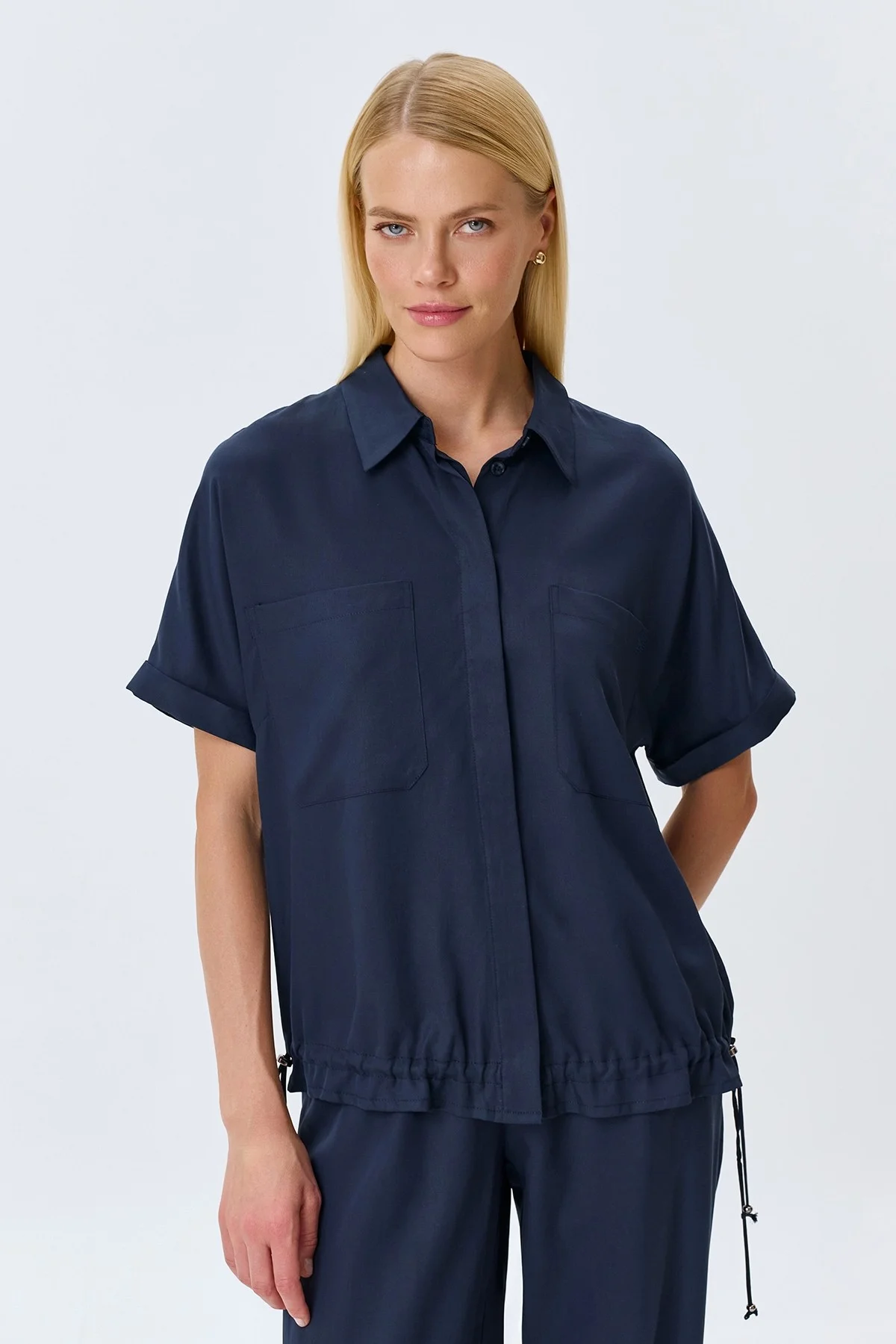 Свободная блузка из 100% тенселя, 46