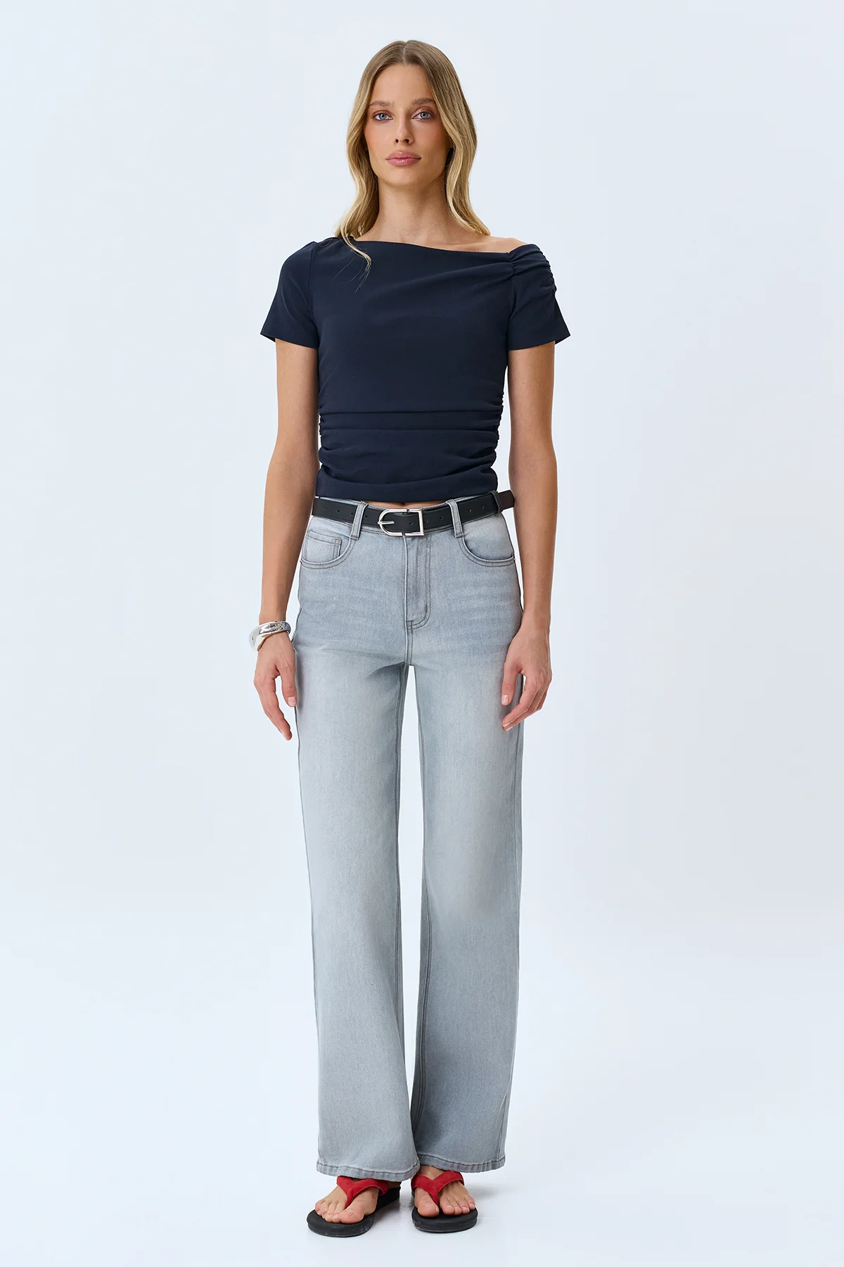 Асимметричный топ с драпировкой, 50