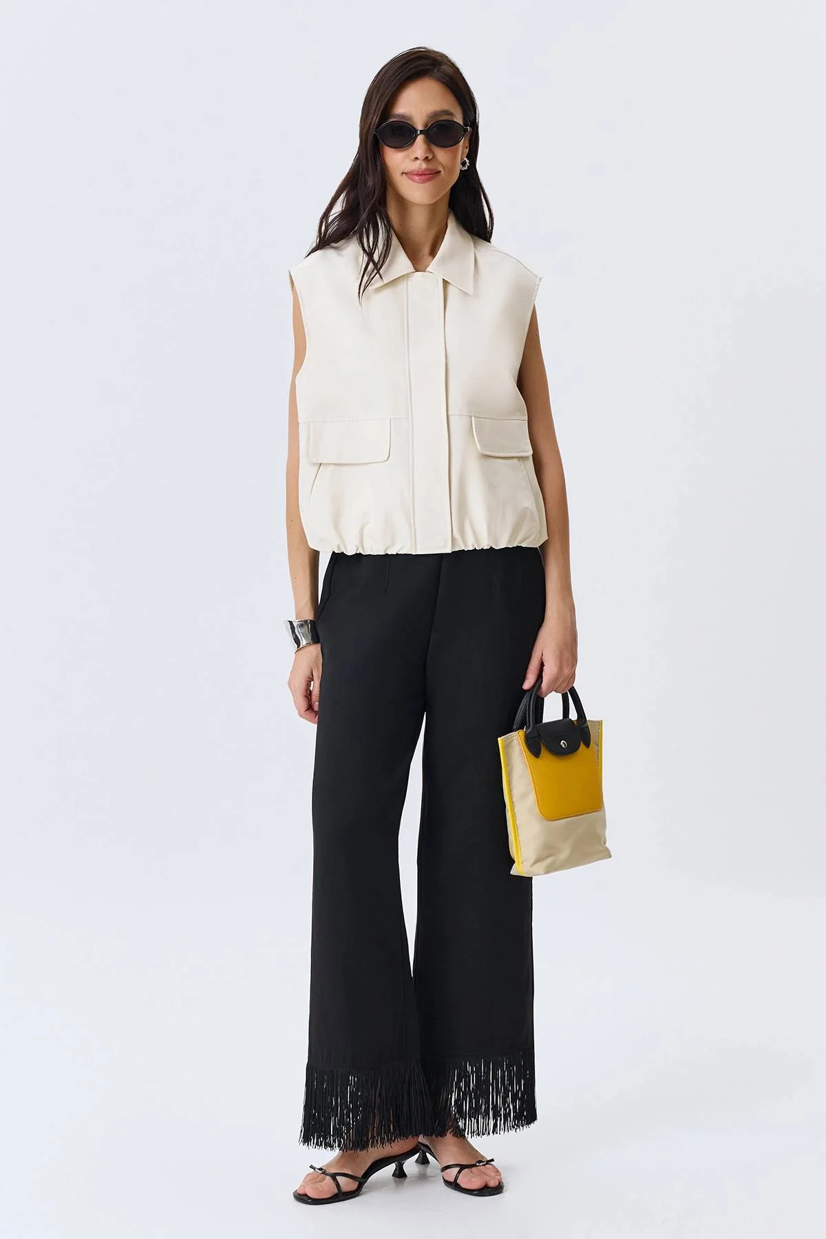 Брюки прямые льняные классические, 40