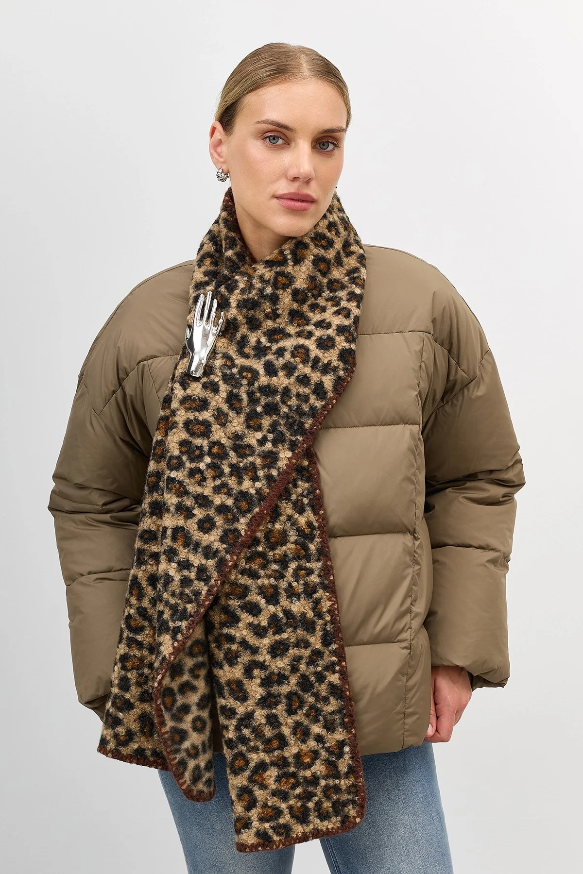 Куртка с трикотажной манишкой, 44