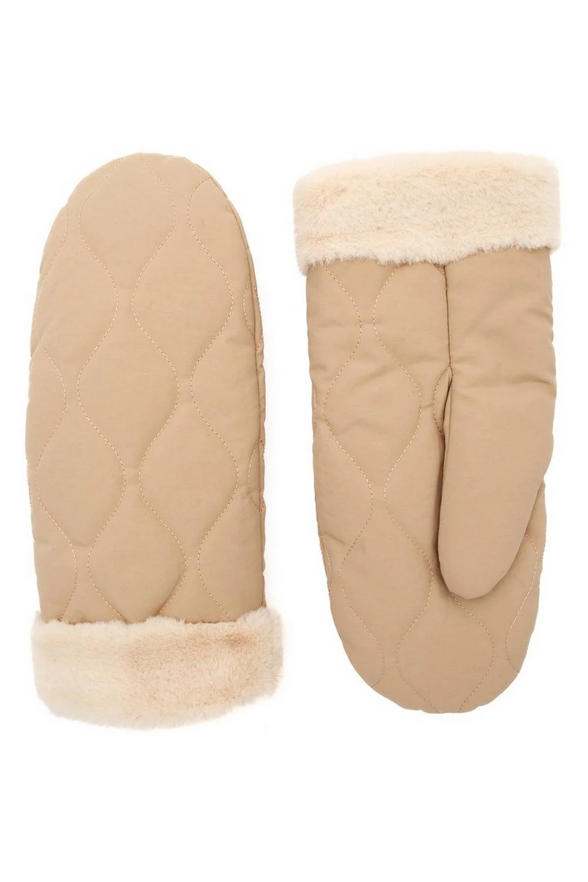 Рукавицы бежевые, M