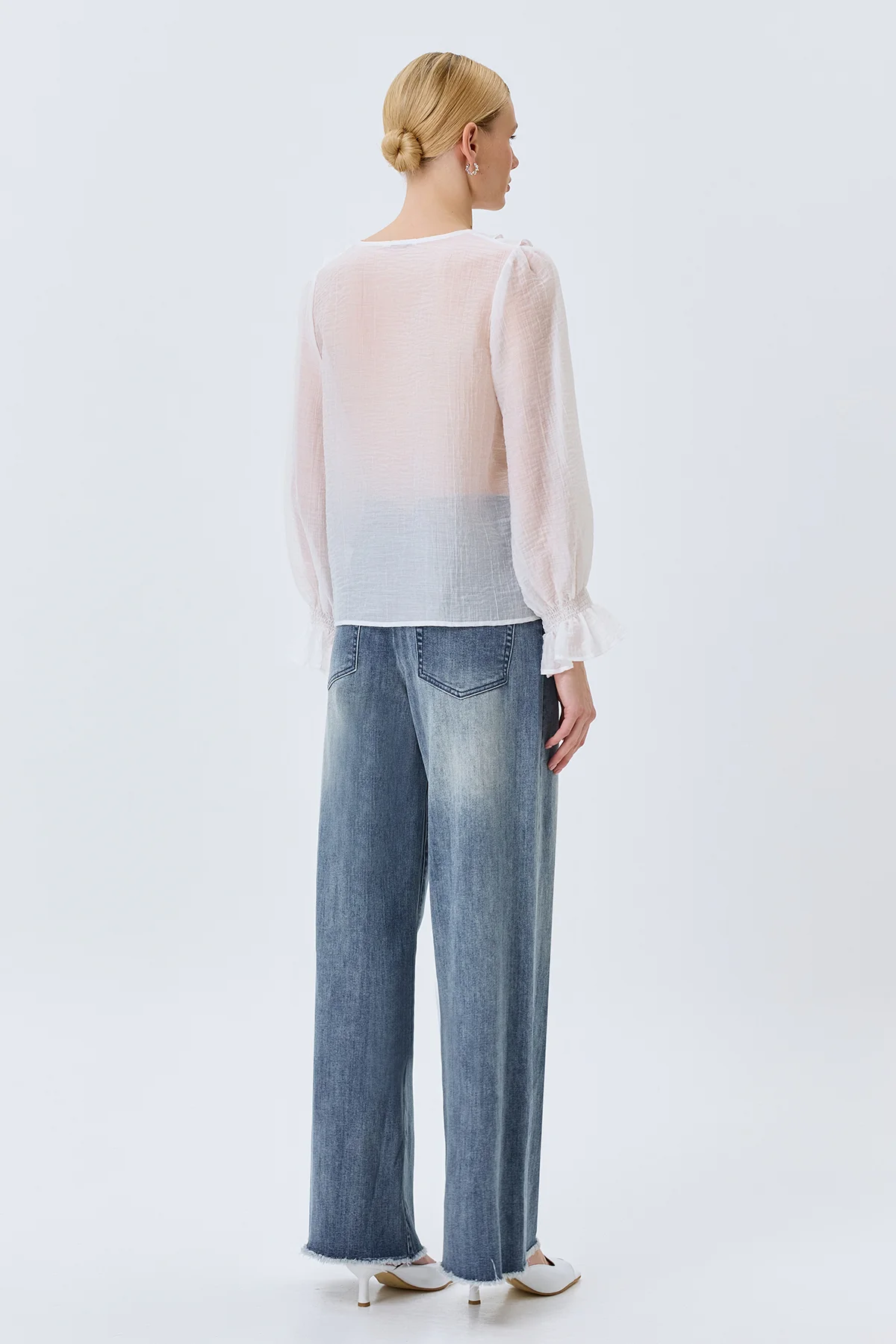 Романтичная блузка с воланами, 42